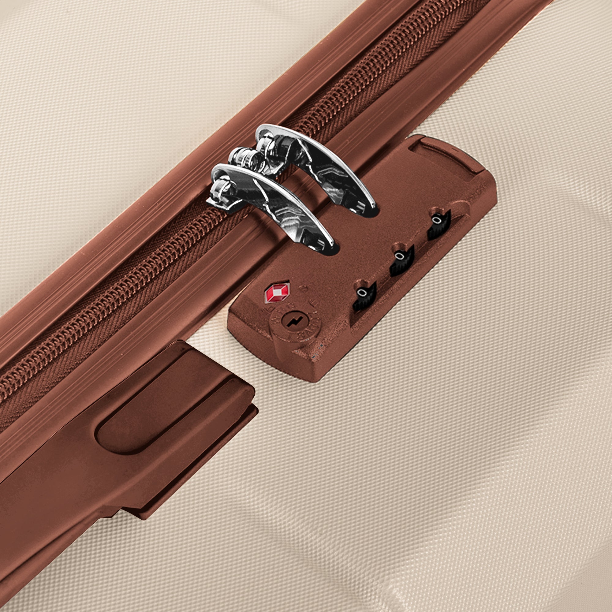 Jetset 3pc Suitcase Set in Cream & Brown