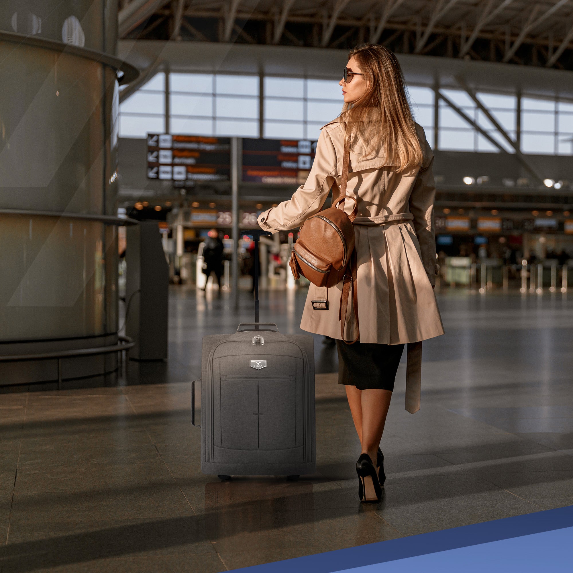 Soft Cabin Bag for Ryanair & EasyJet Priority Overhead Locker - Charcoal
