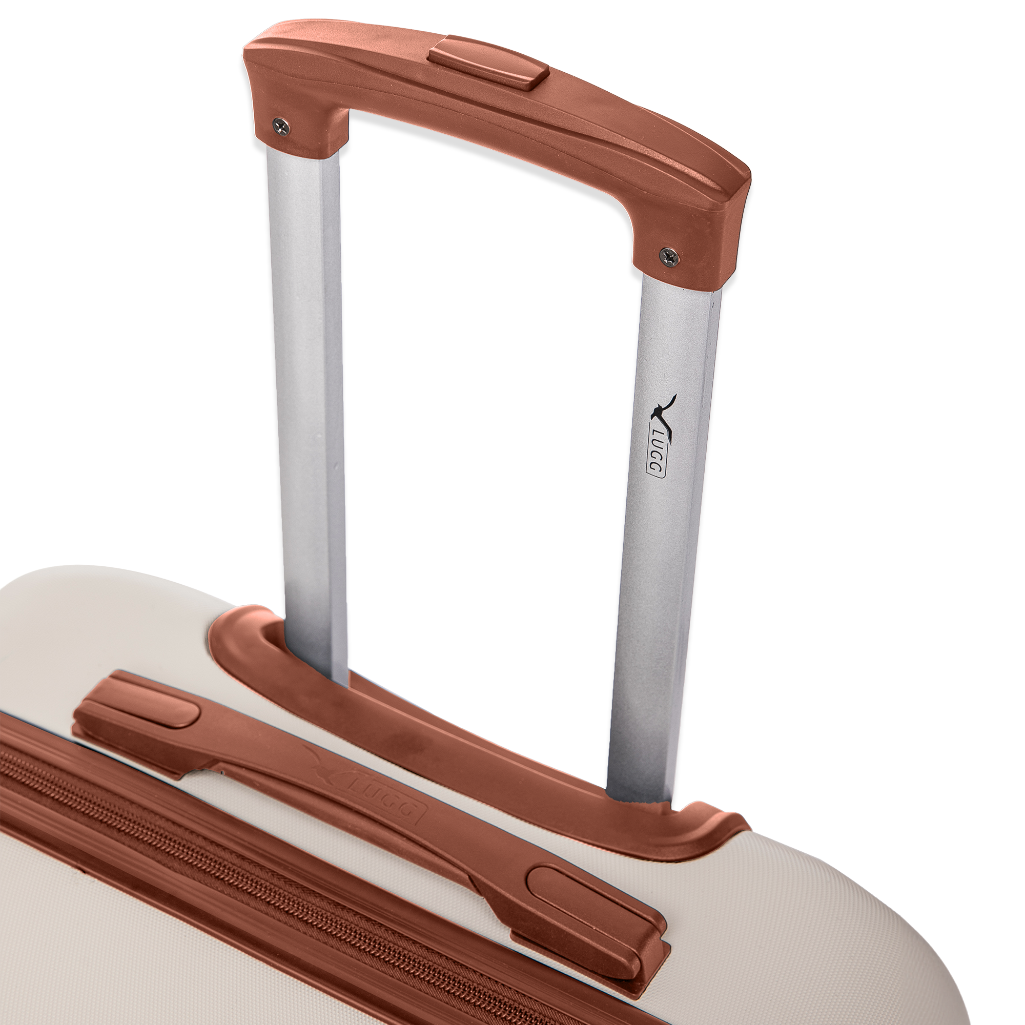 3-Piece Suitcase Set - Elegant Cream & Brown Luggage for Travel - UK