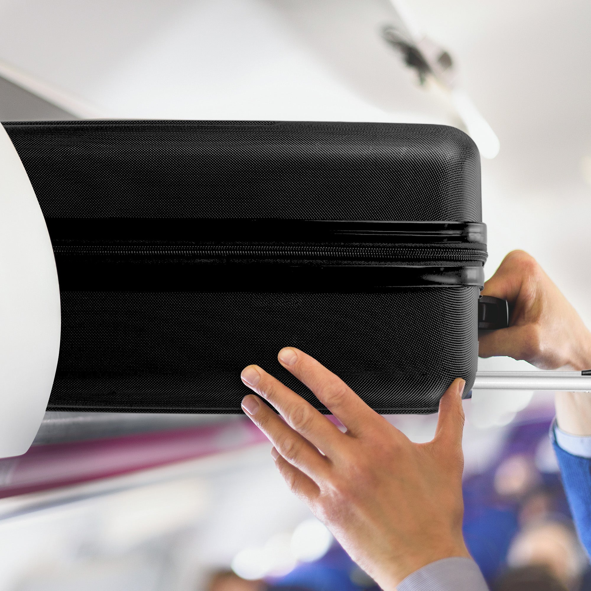 Vacay 15” Suitcase ABS Luggage, Aluminium Trolley Handle, 360° Spinner Wheels - Airline Compatible (45 x 33x 20cm) - Shadow