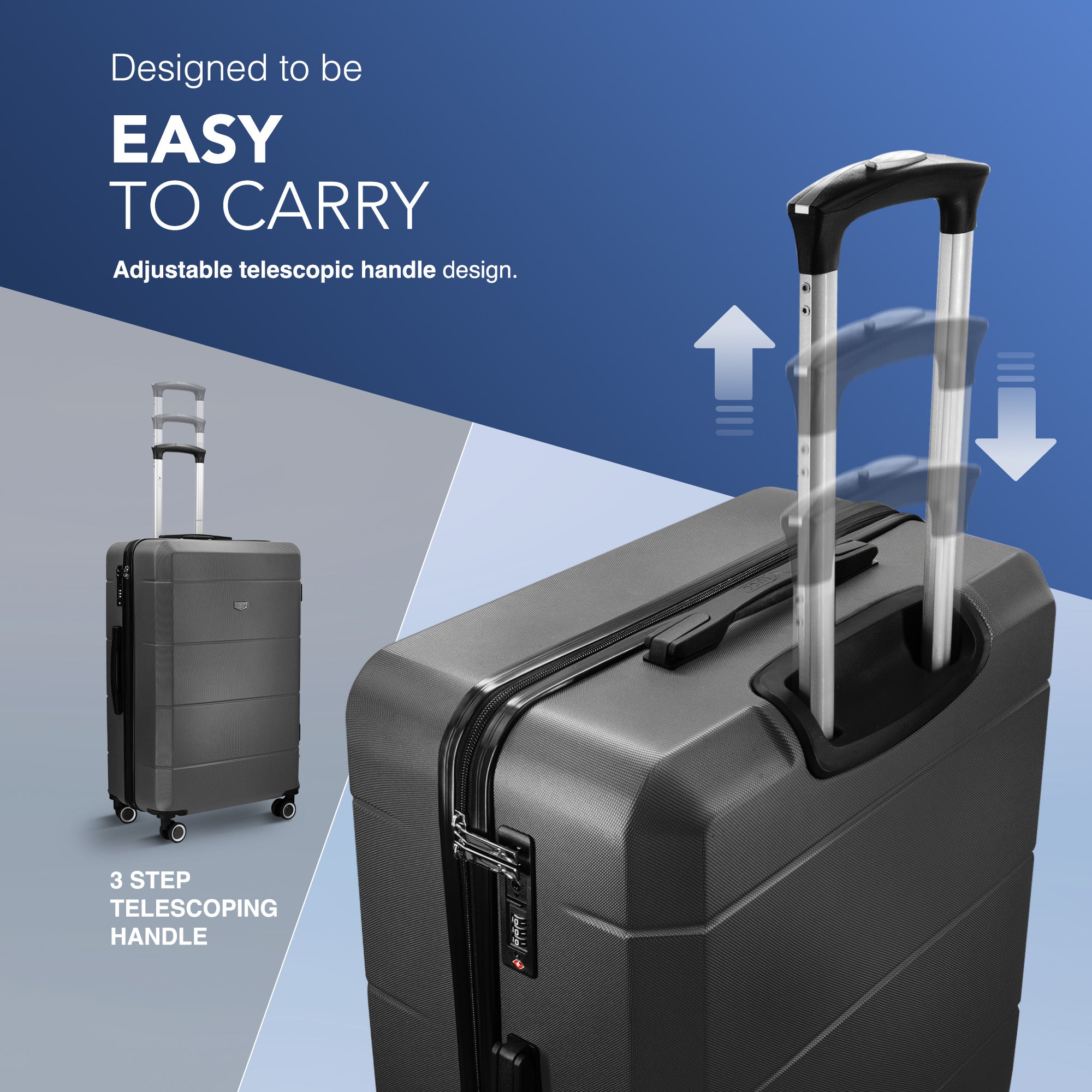 Jetset 28" Large Suitcase in Gunmetal