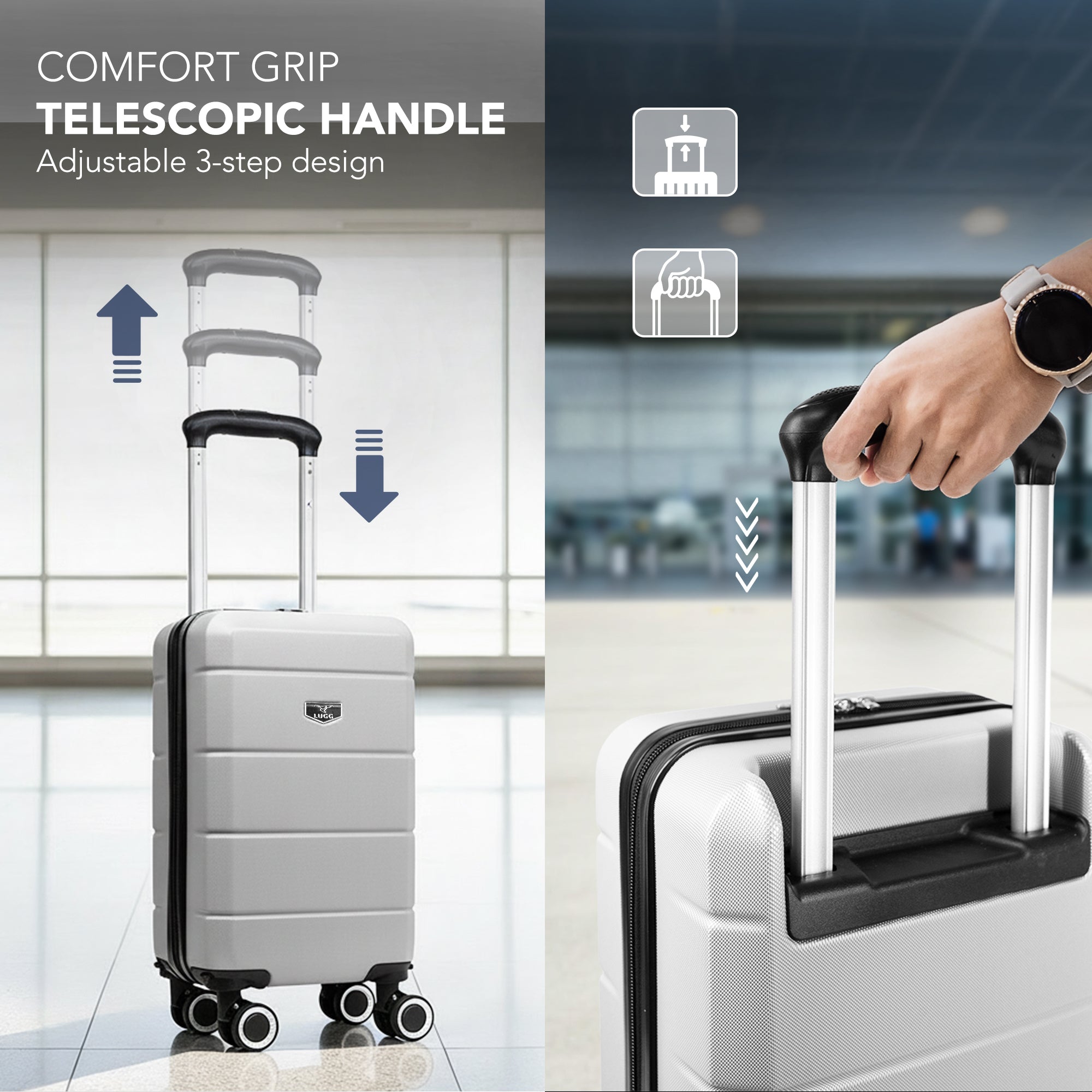 40cm Jetset Underseat Cabin Bag - Silver