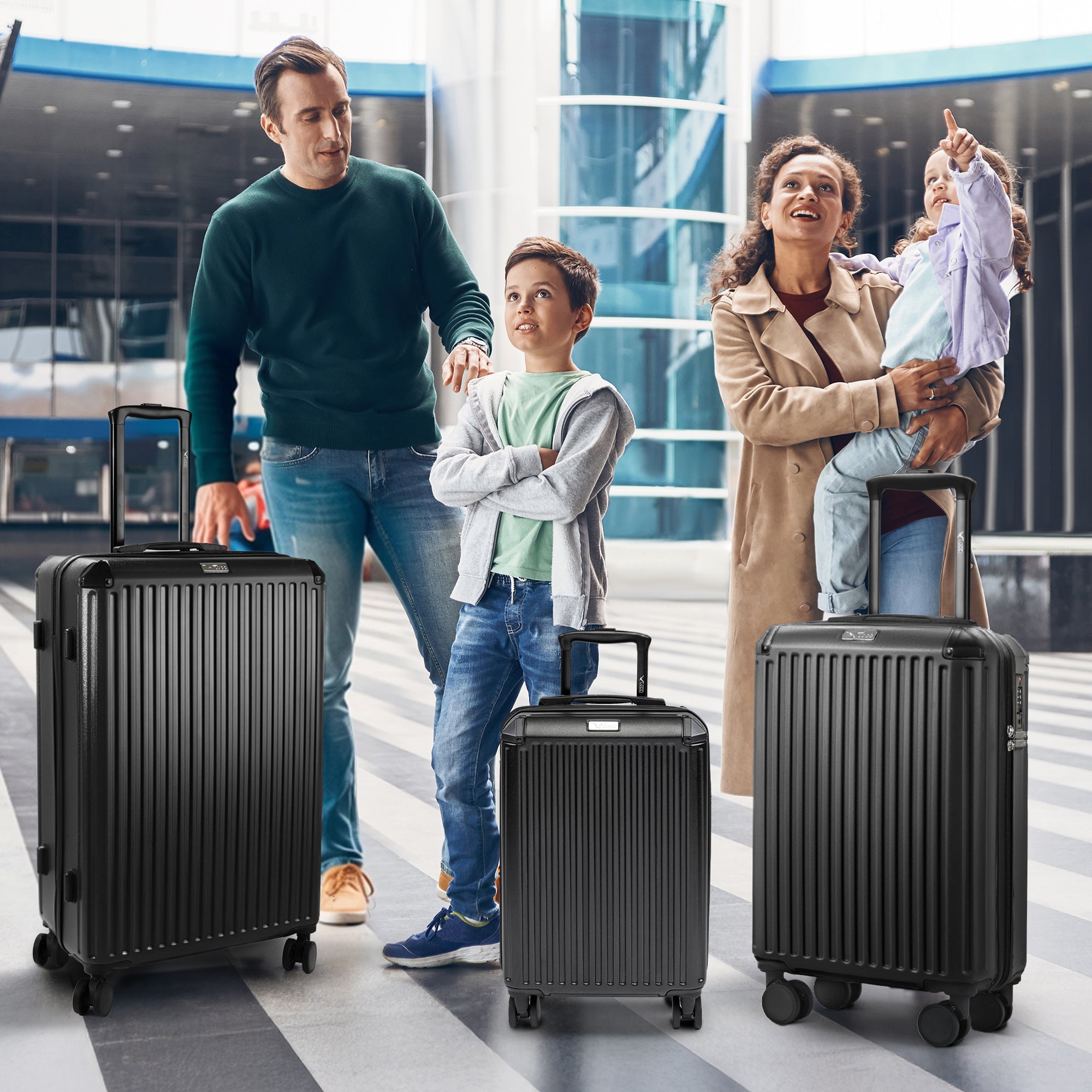 Sky Rover 3pc Set in Black - Clearance