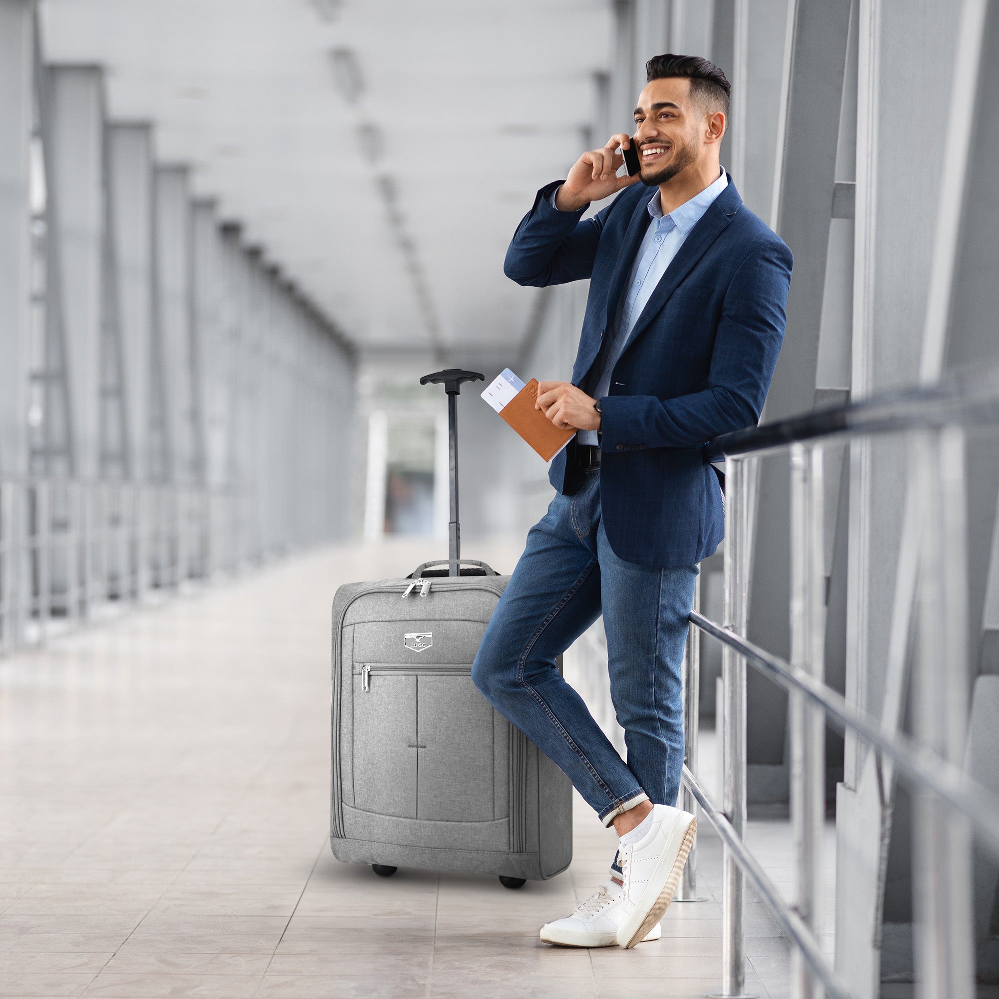 Soft Cabin Bag for Ryanair & EasyJet Priority Overhead Locker - Grey