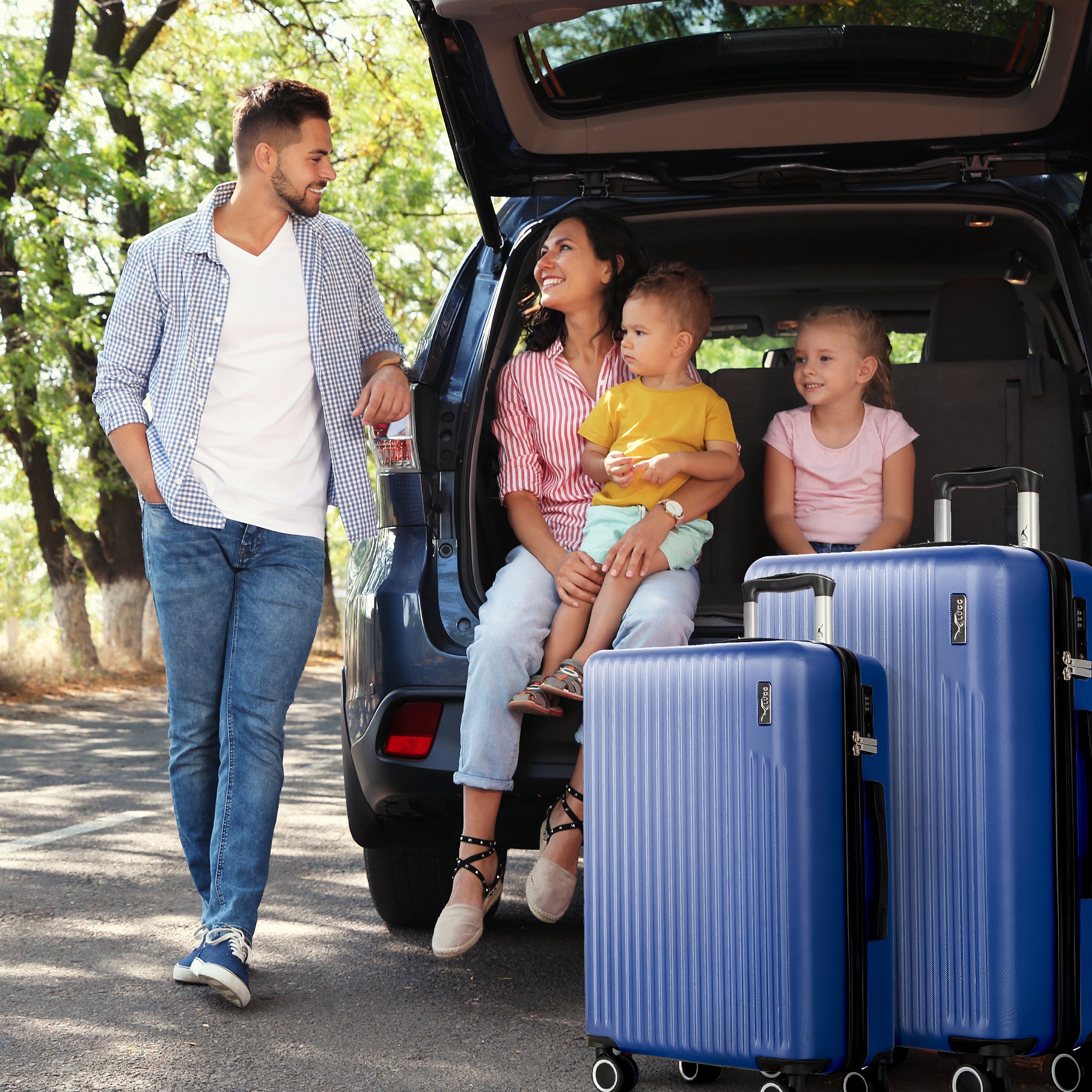 Vacay 20” Suitcase ABS Luggage with TSA Indent Lock, Aluminium Trolley Handle, 360° Spinner Wheels - Airline Compatible (55 x 35 x 23cm) - Dusk