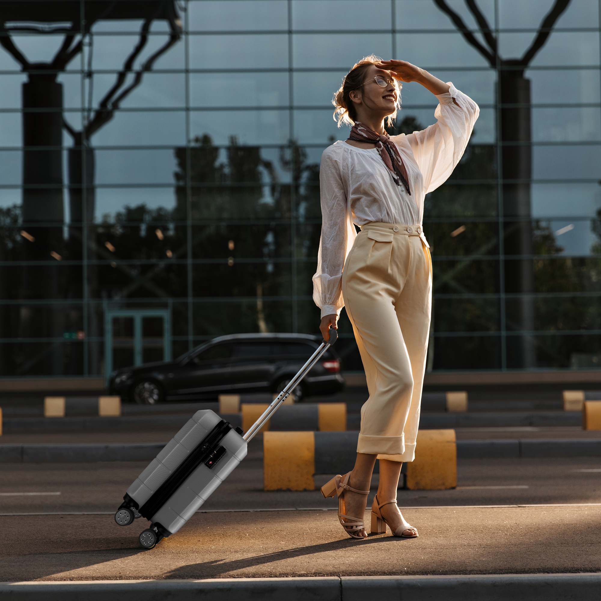 Jetset 15" Underseat Suitcase in Gunmetal Grey