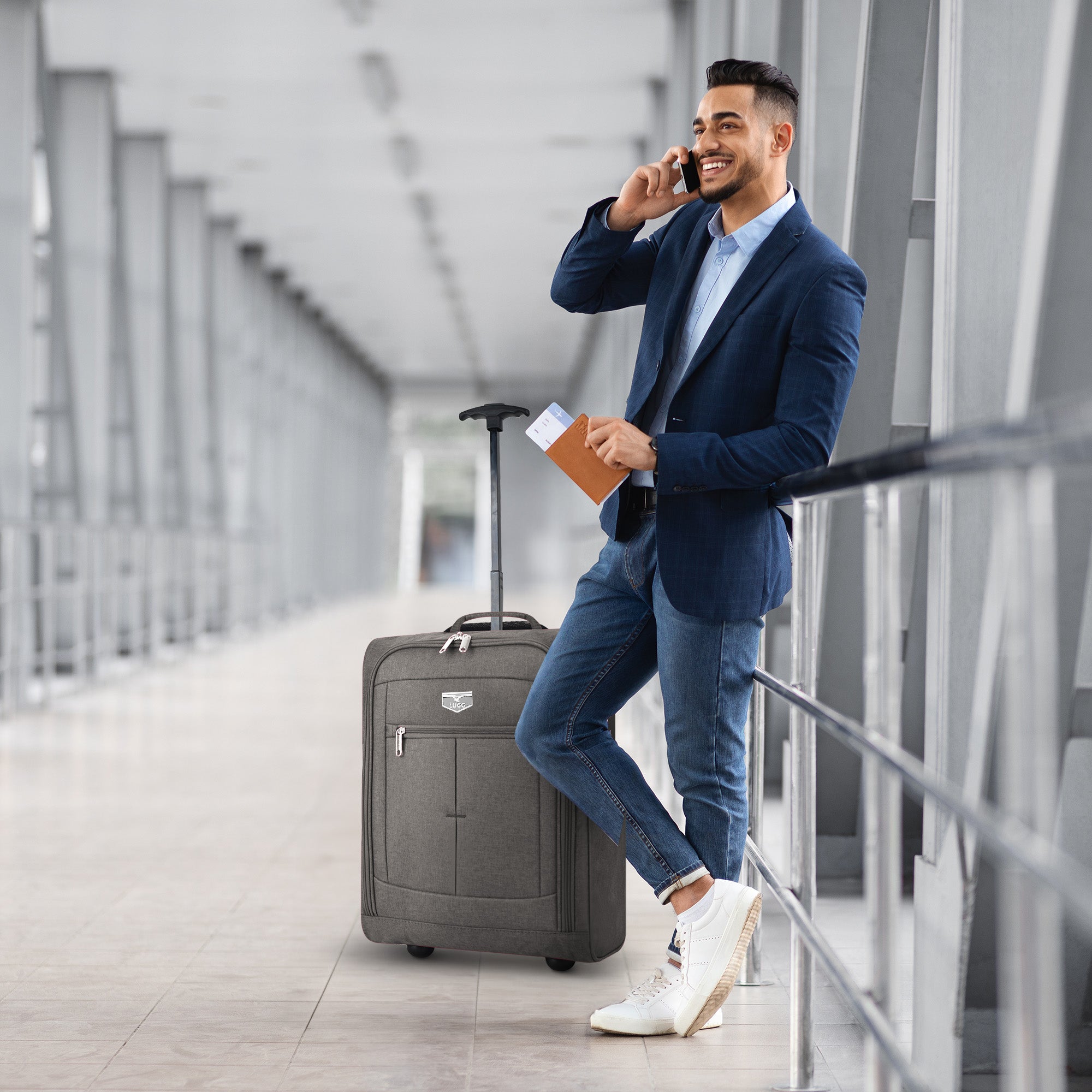Soft Cabin Bag for Ryanair & EasyJet Priority Overhead Locker - Charcoal