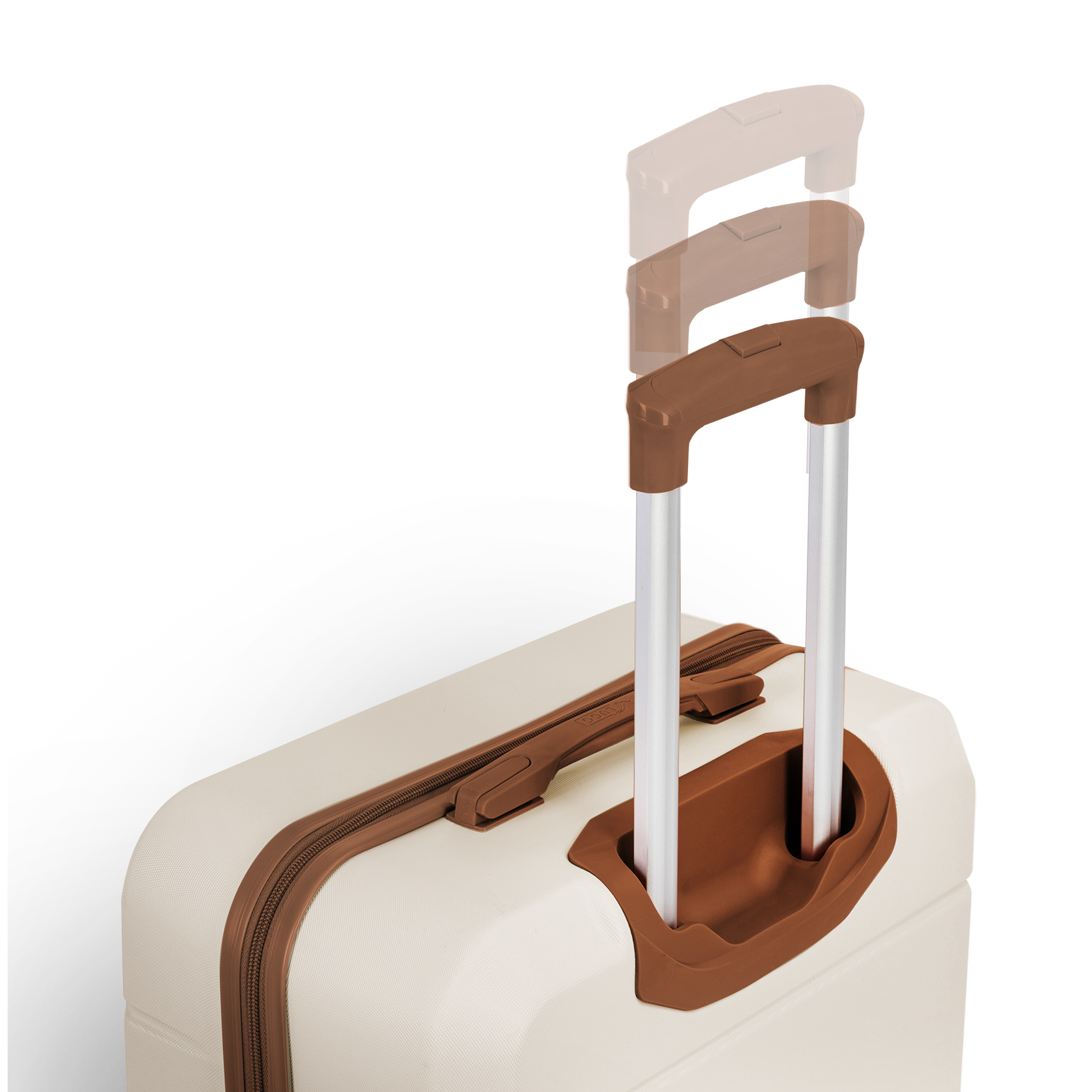 Jetset 3pc Suitcase Set in Cream & Brown