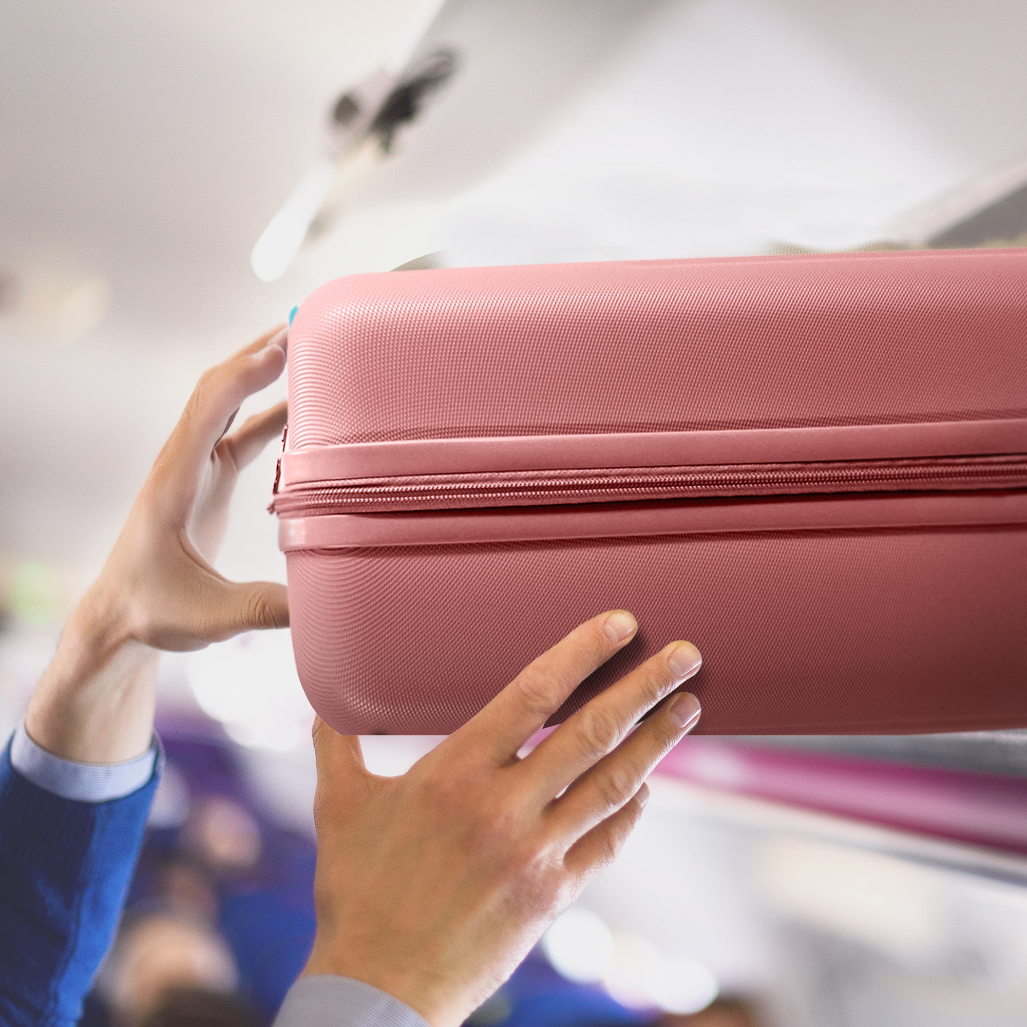 LUGG 40cm Vacay Suitcase ABS Luggage, Aluminium Trolley Handle, 360° Spinner Wheels, Water-Resistant & Durable Material - Airline Compatible (40 x 20 x 25cm)- Clay