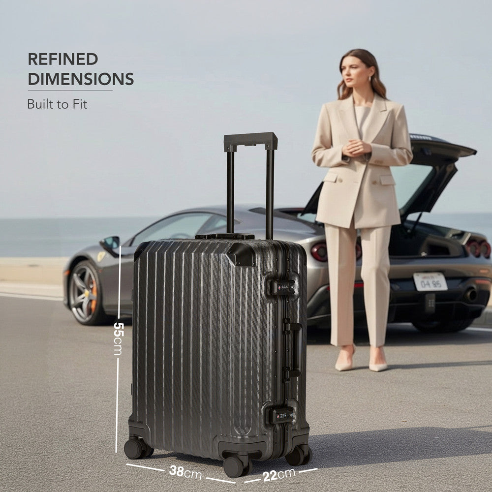 LUGG Solo 20" Hard Shell Suitcase 55x38x22 5yr Warranty Grey