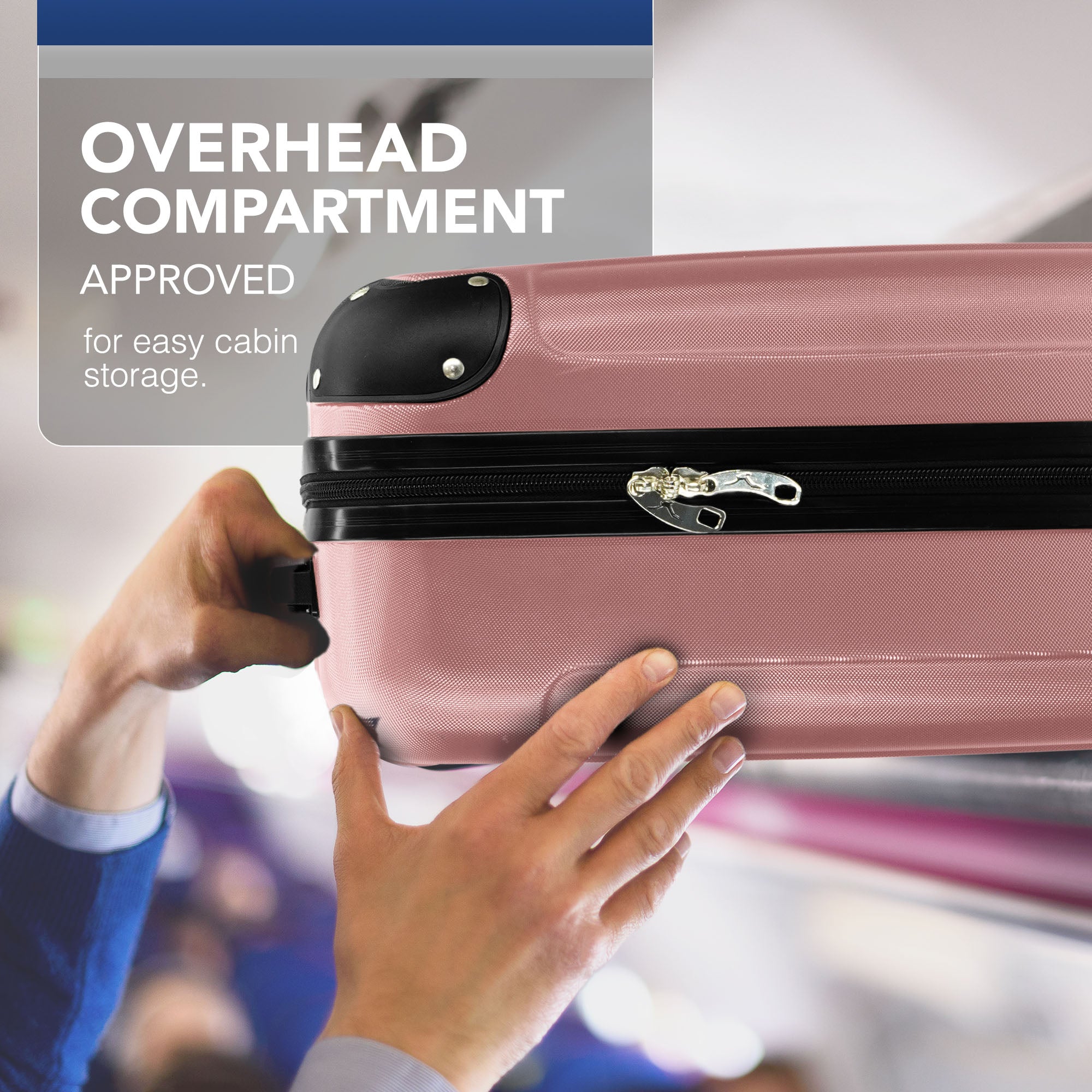 Skywander 15" Underseat Suitcase in Rose Gold