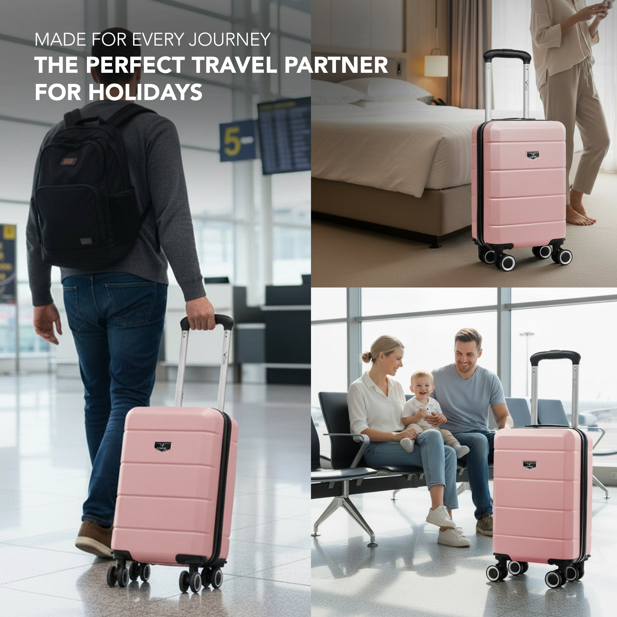 40cm Jetset Underseat Cabin Bag - Rose Gold