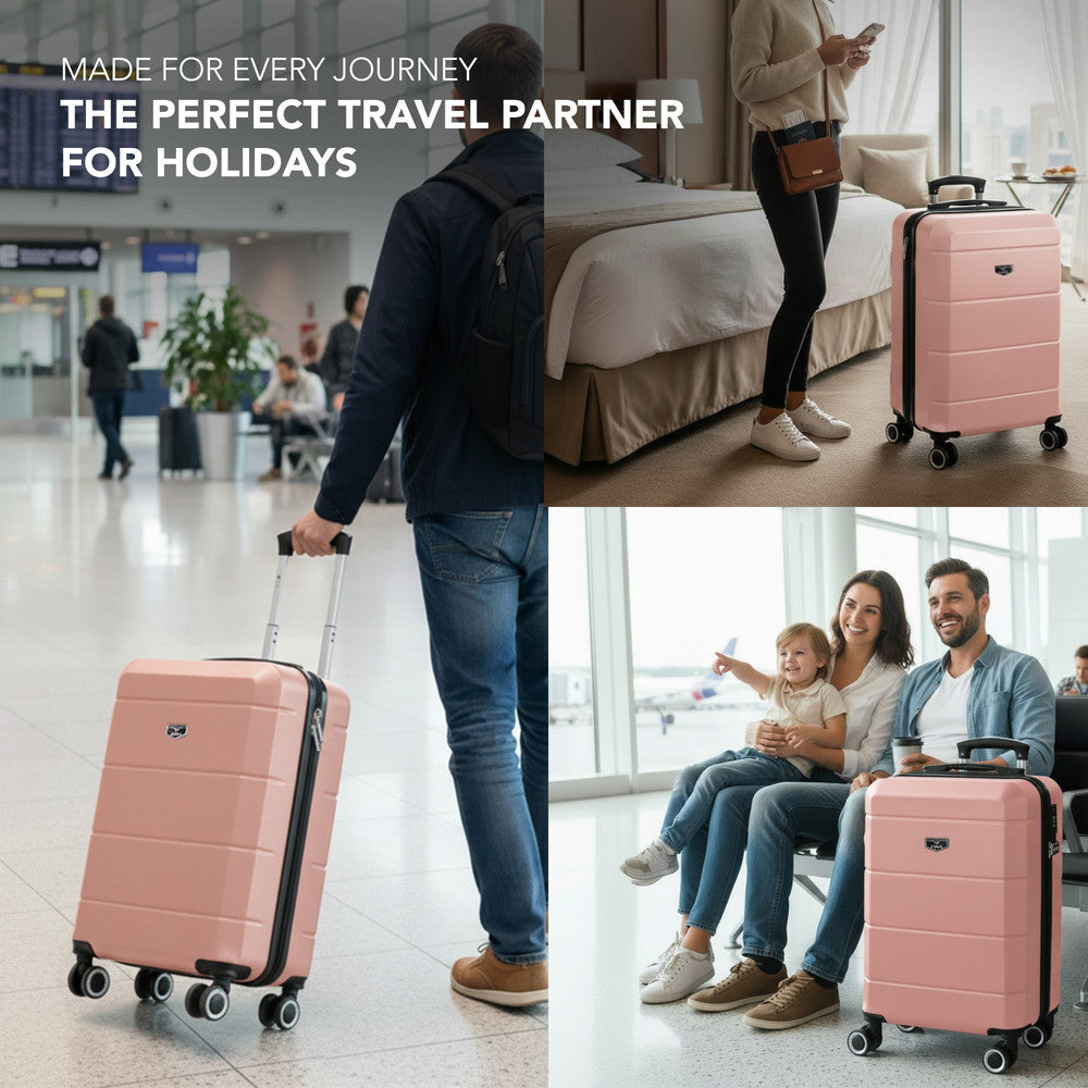 Jetset 20" Cabin Suitcase - 55 x 35 x 23cm in Rose Gold