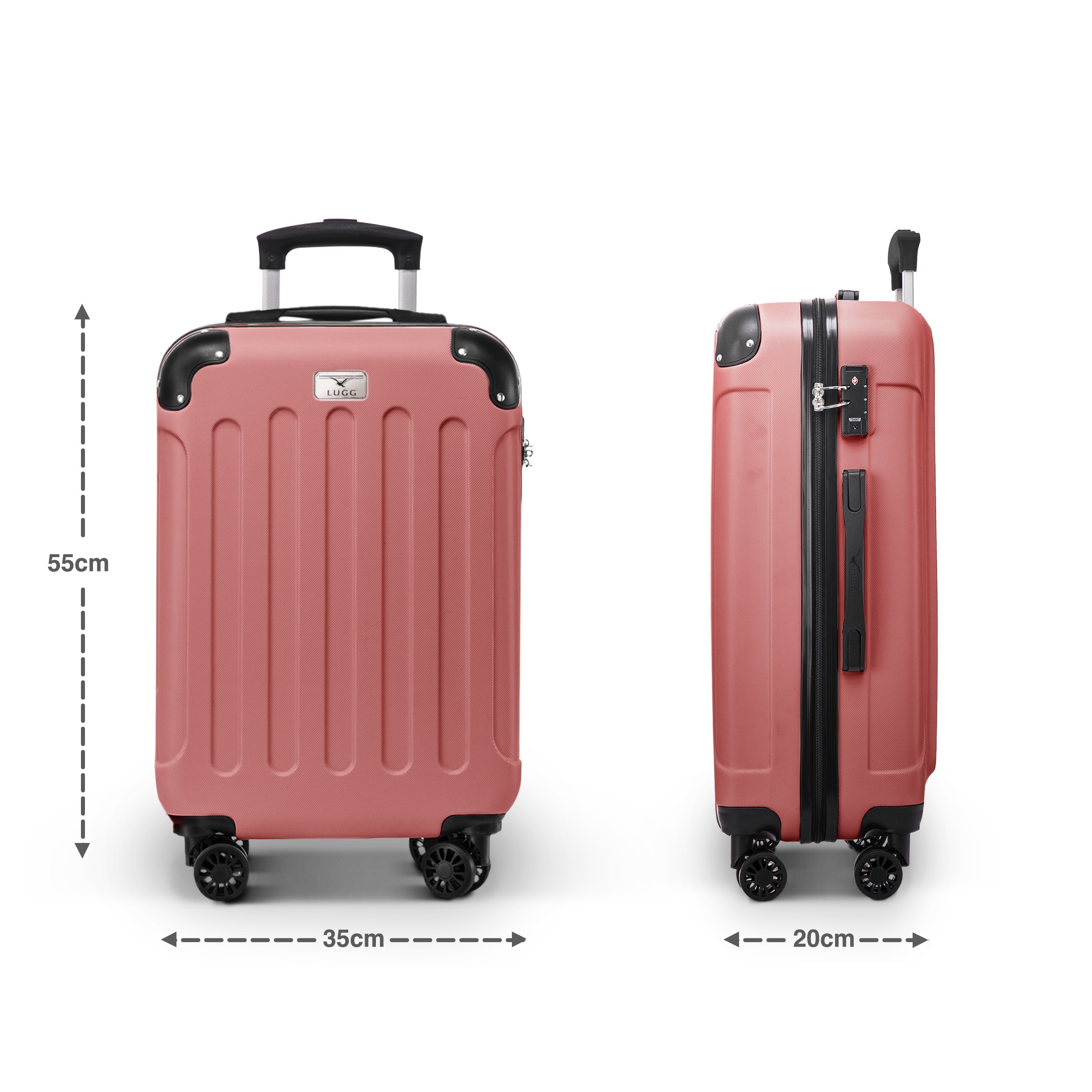 Skywander 20" Cabin Suitcase in Rose Gold