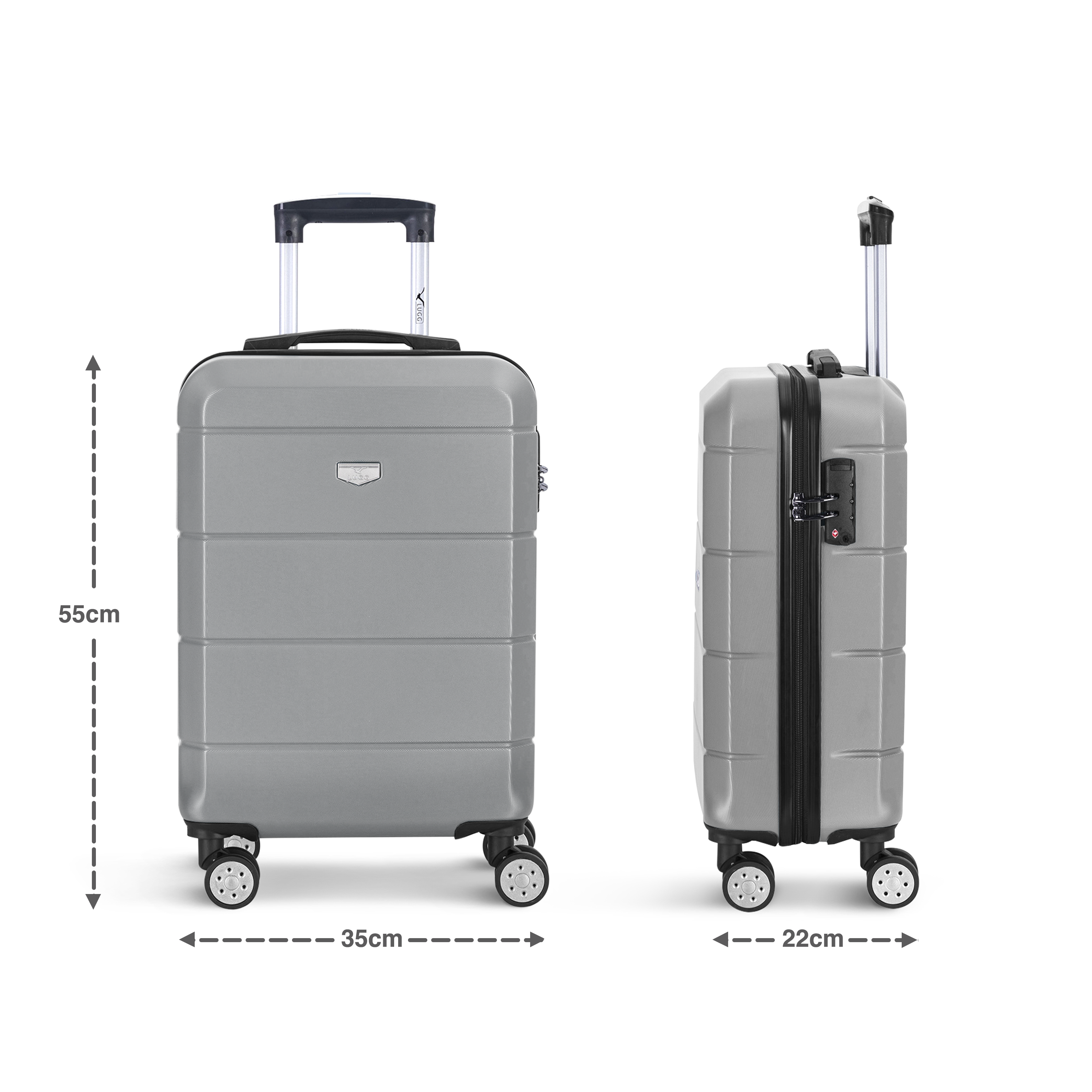 Jetset 20" Cabin Suitcase in Silver