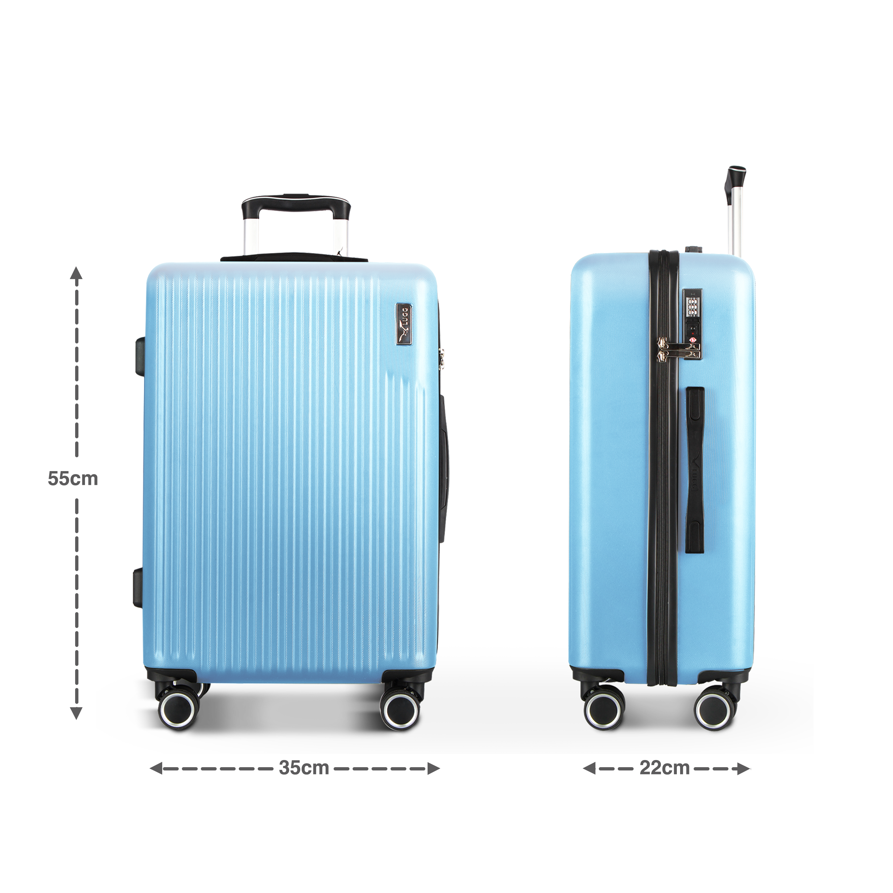 Vacay 20" Cabin Suitcase in Sky Blue