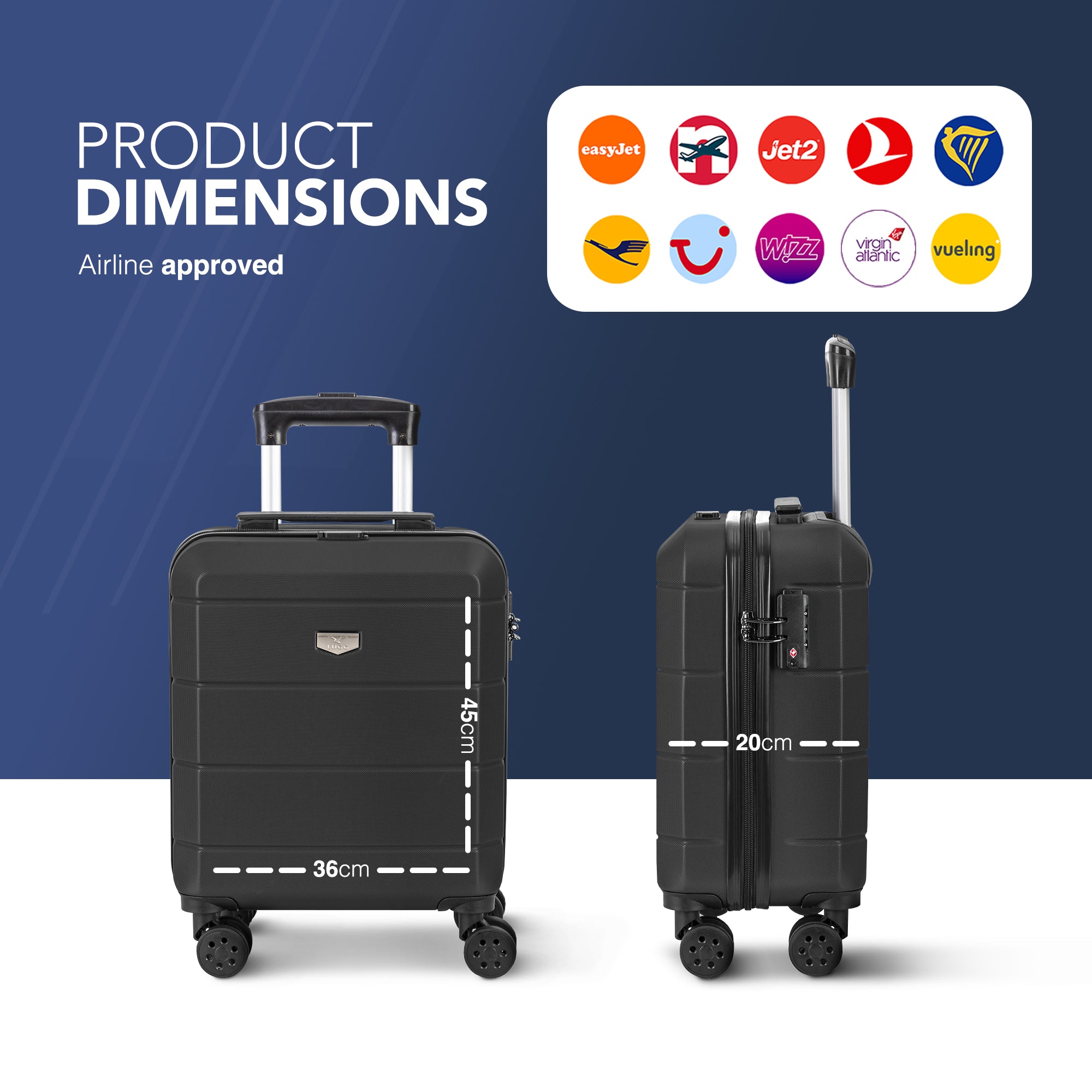LUGG 15-Inch Lightweight Travel Cabin Bag