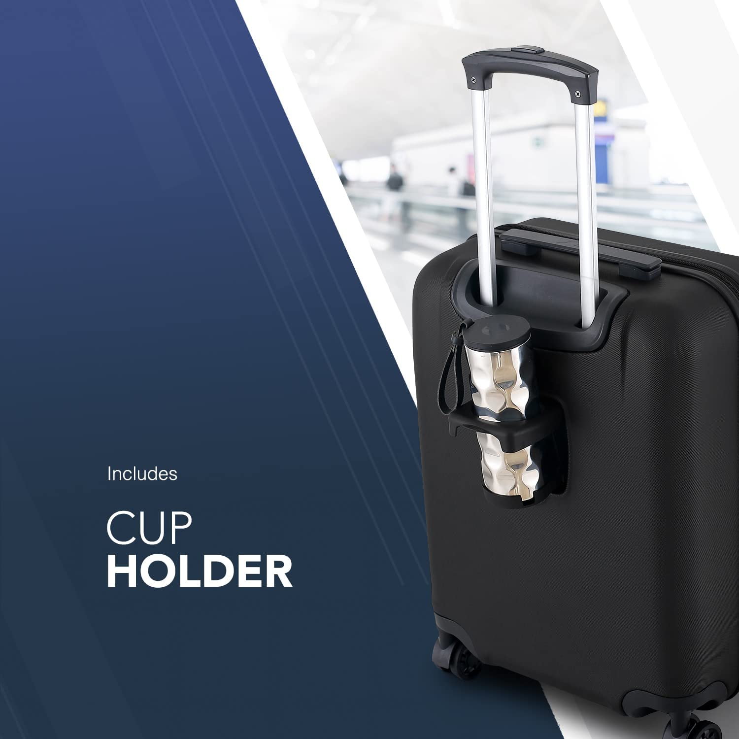 ABS Hard Shell Suitcase with Front Pocket