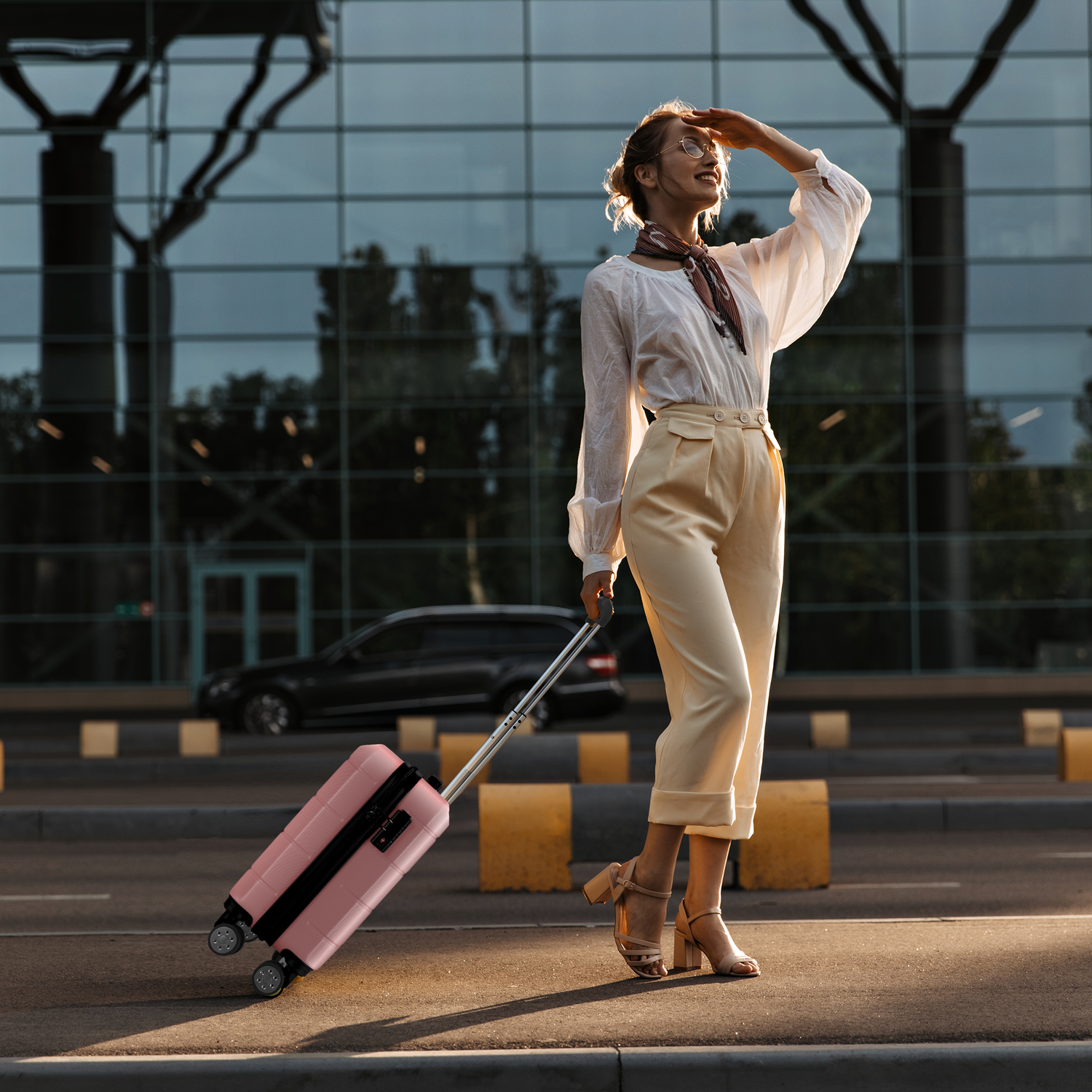 Rose Gold Underseat Suitcase