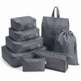 Packing Cubes 8piece Gunmetal Grey