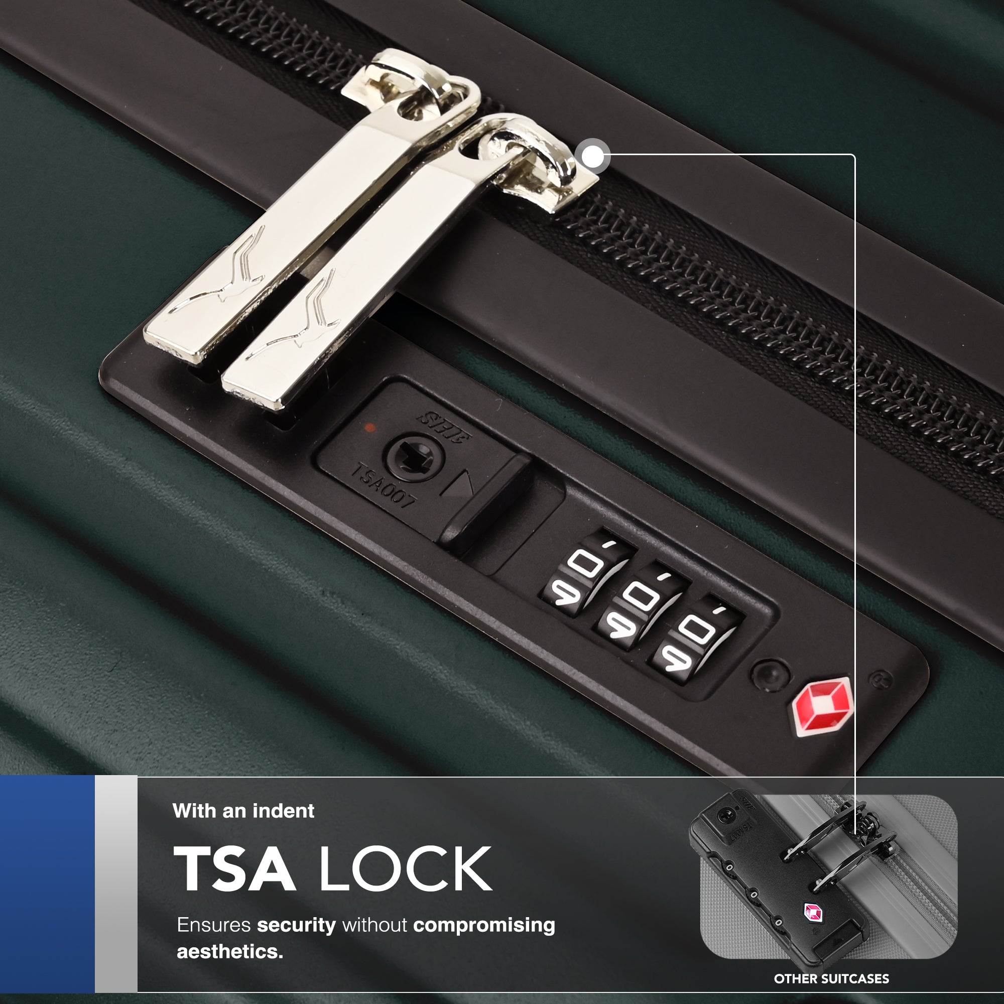 Sky Rover 20” Cabin Suitcase in Forest Green - Clearance