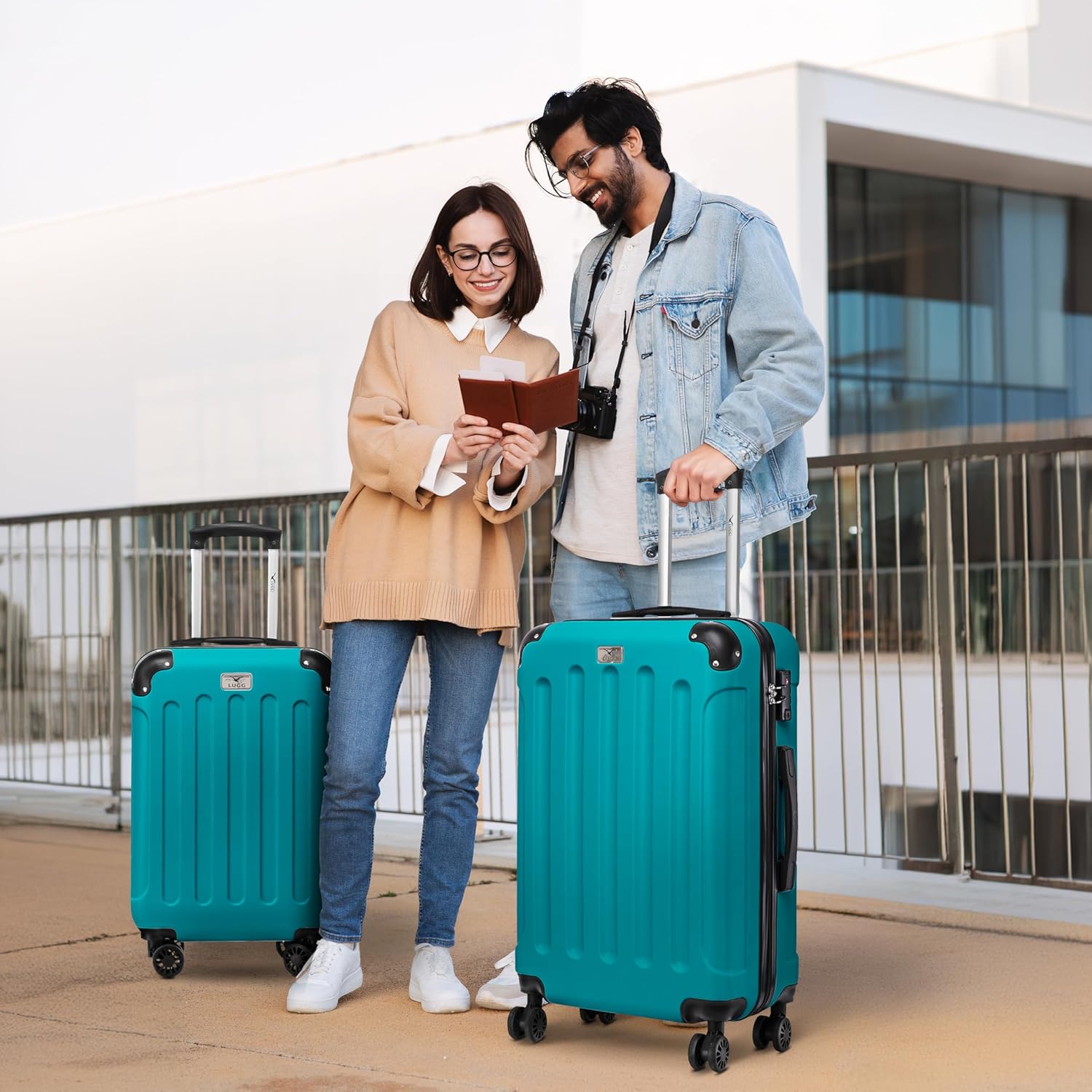 Skywander 2pc 20in & 24in Suitcase - Teal