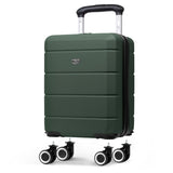 Army Green Jetset 40x30x20cm underseat cabin bag, hard shell case with detachable spinner wheels