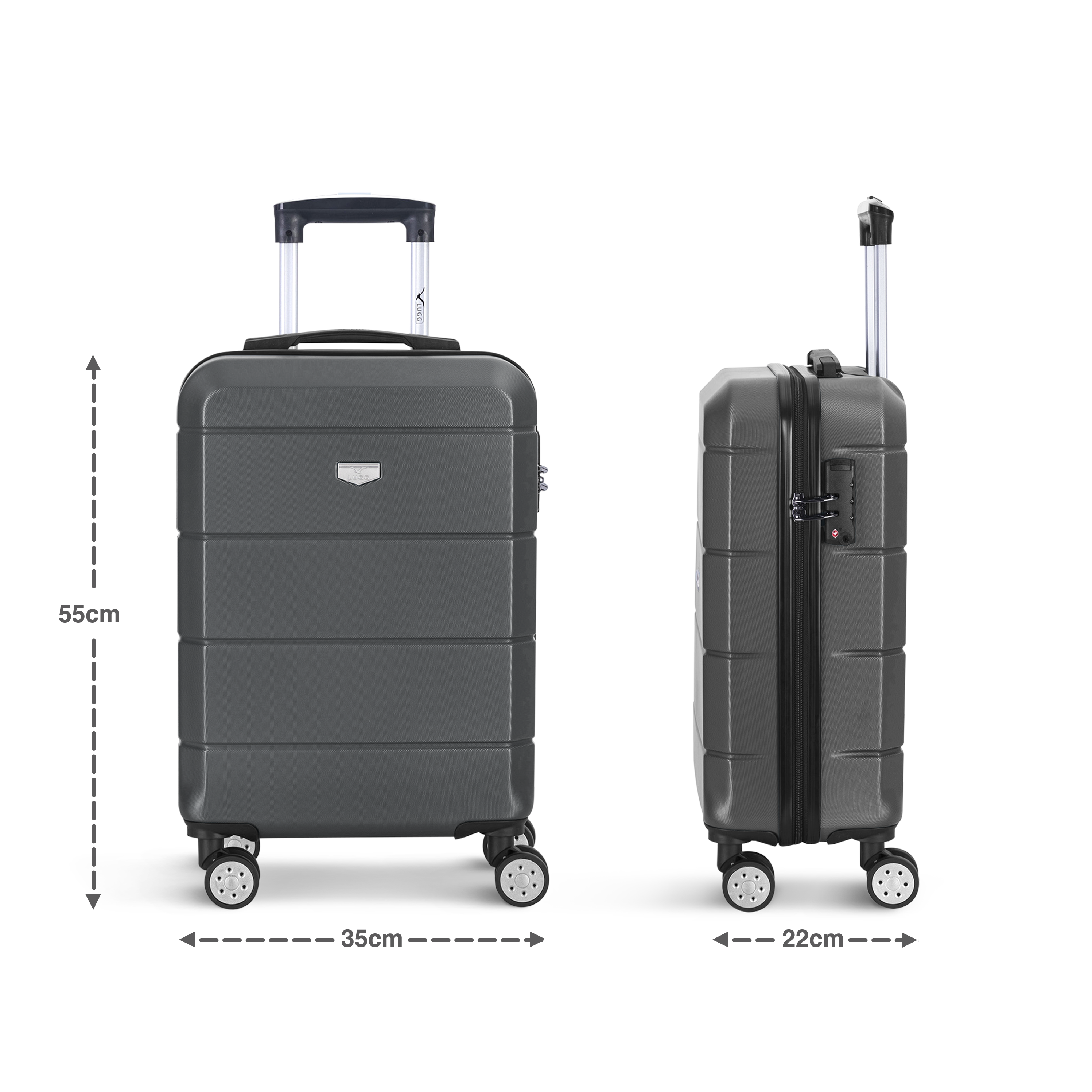 Jetset 20" Cabin Suitcase in Gunmetal Grey