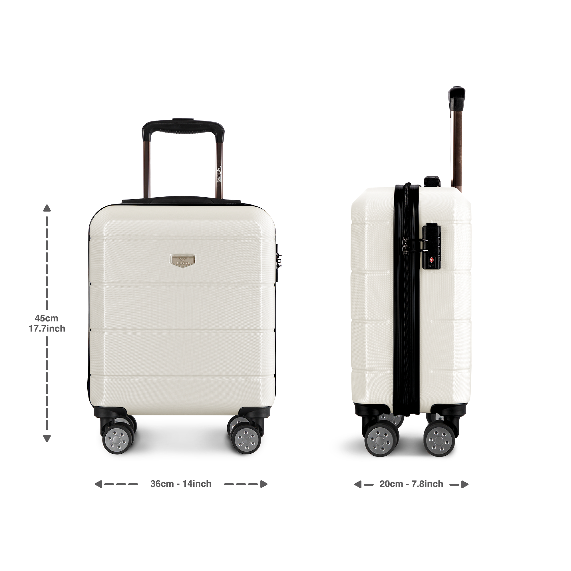 Jetset 15" Underseat Suitcase in Ivory