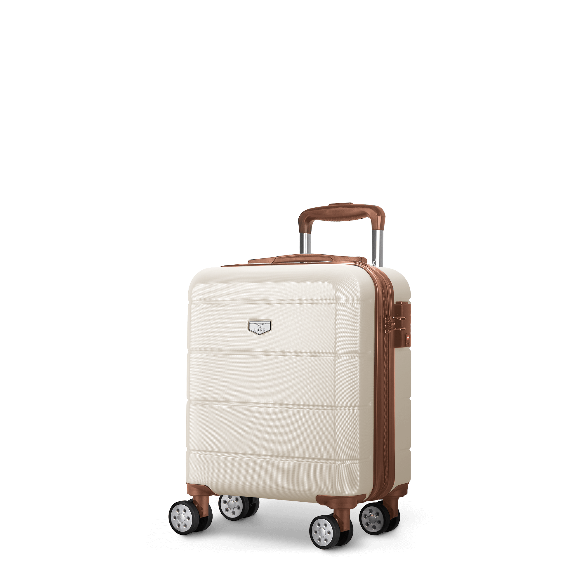 Jetset Cabin Suitcase in Cream & Brown