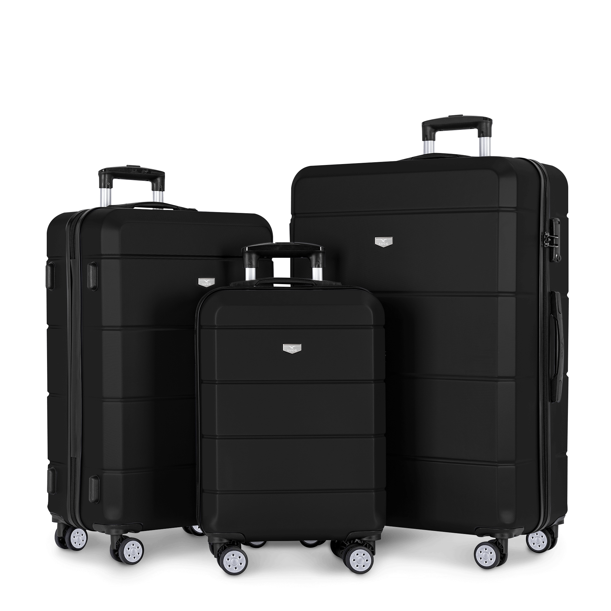 Jetset 3pc Suitcase Set in Black