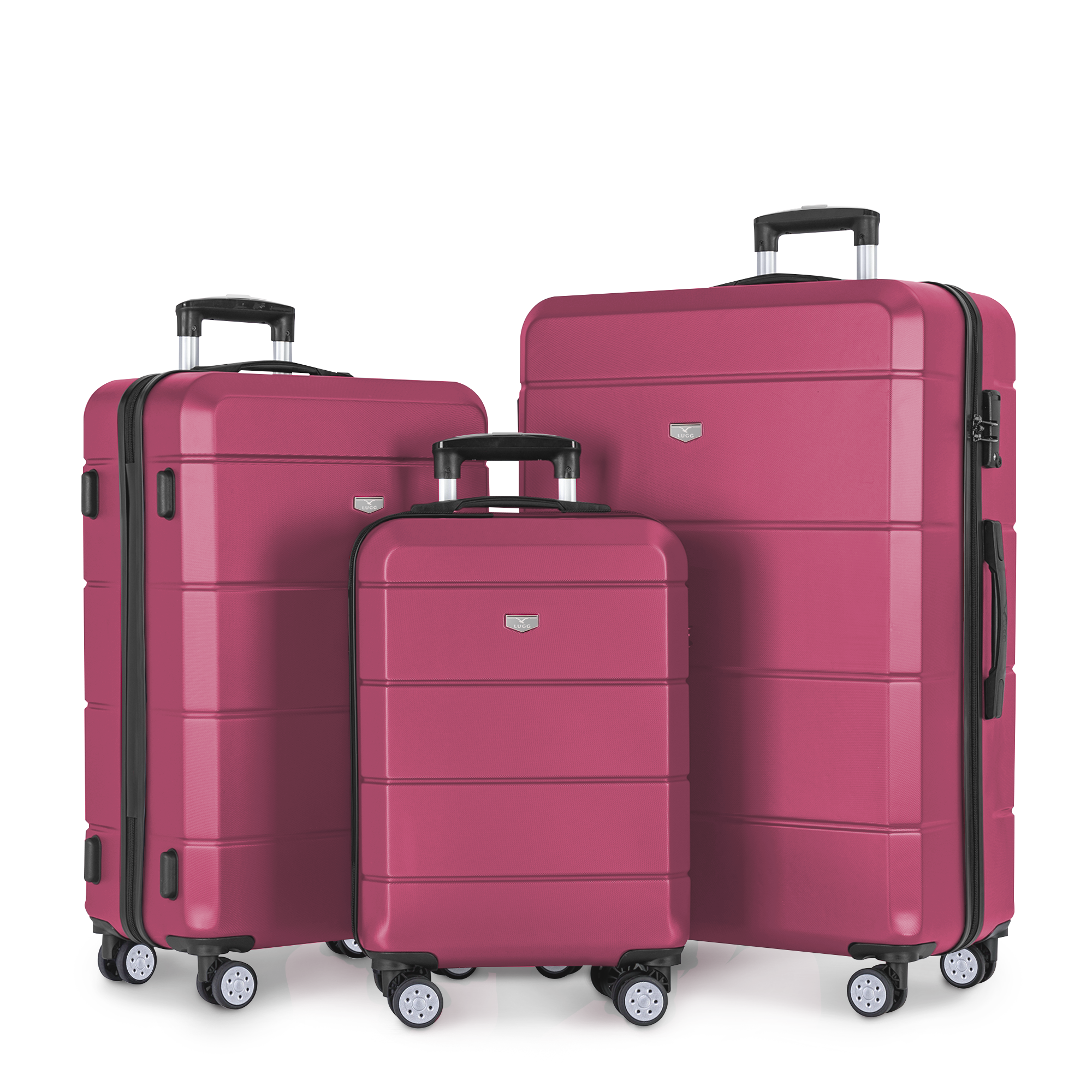Jetset 3pc Suitcase Set in Burgundy
