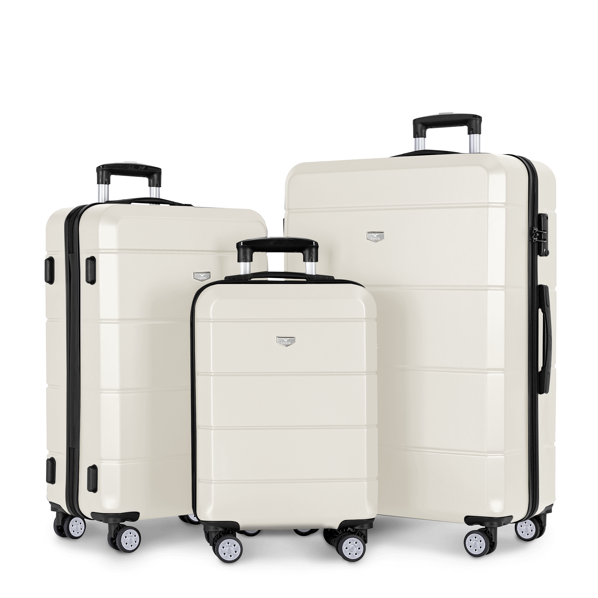 Jetset 3pc Suitcase Set in Ivory