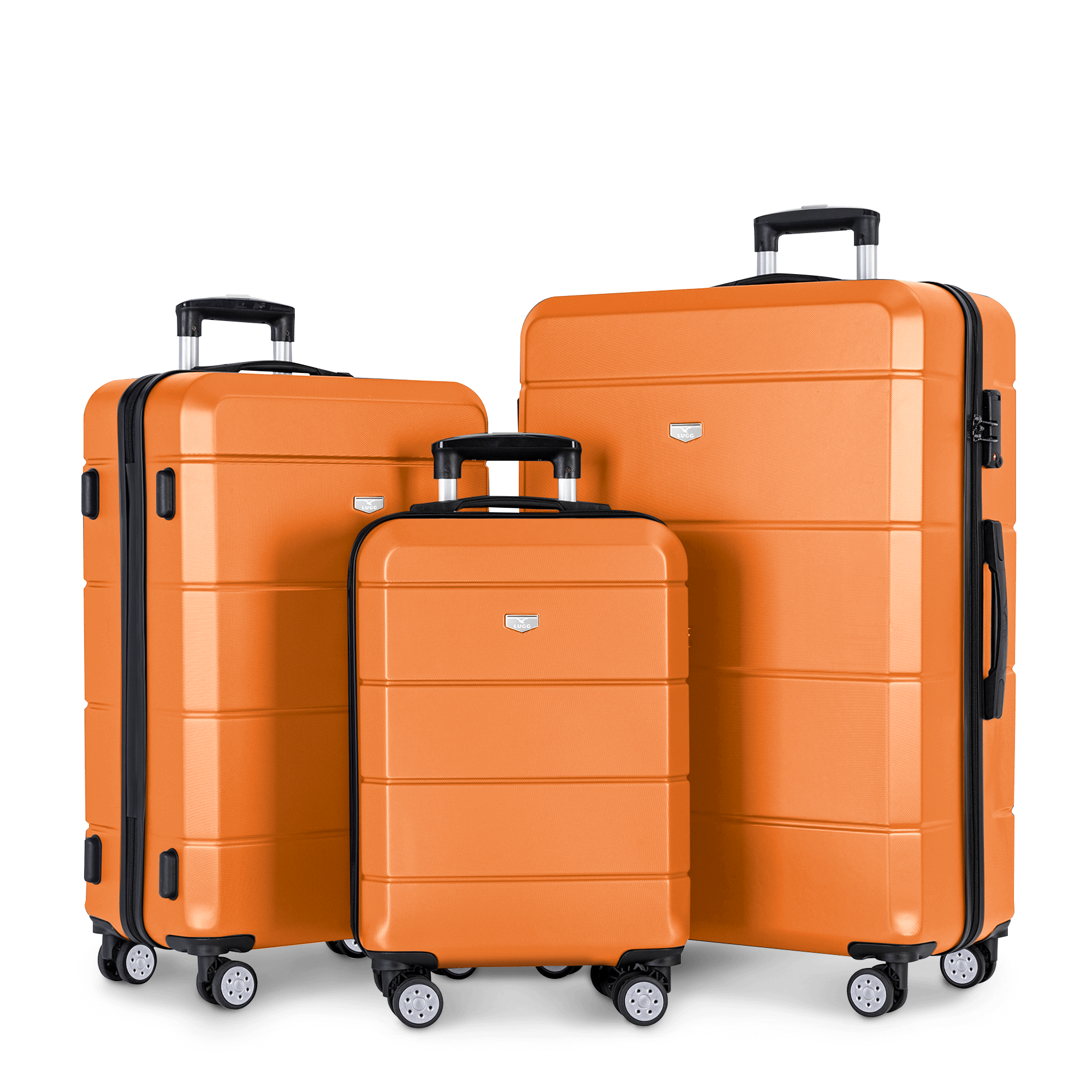 Jetset 3pc Suitcase Set in Orange - Orange Luggage Sets - UK