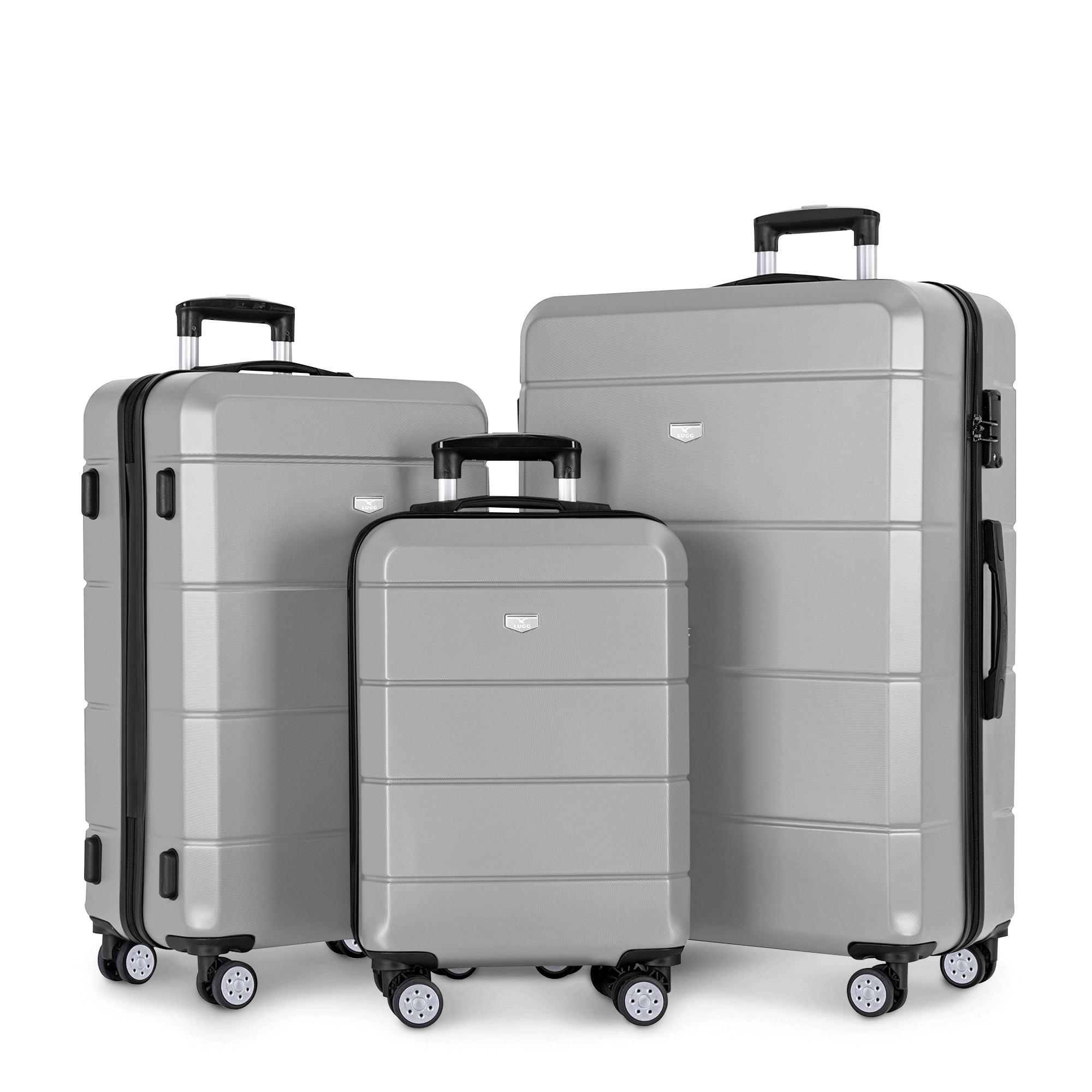 Jetset 3pc Suitcase Set in Silver