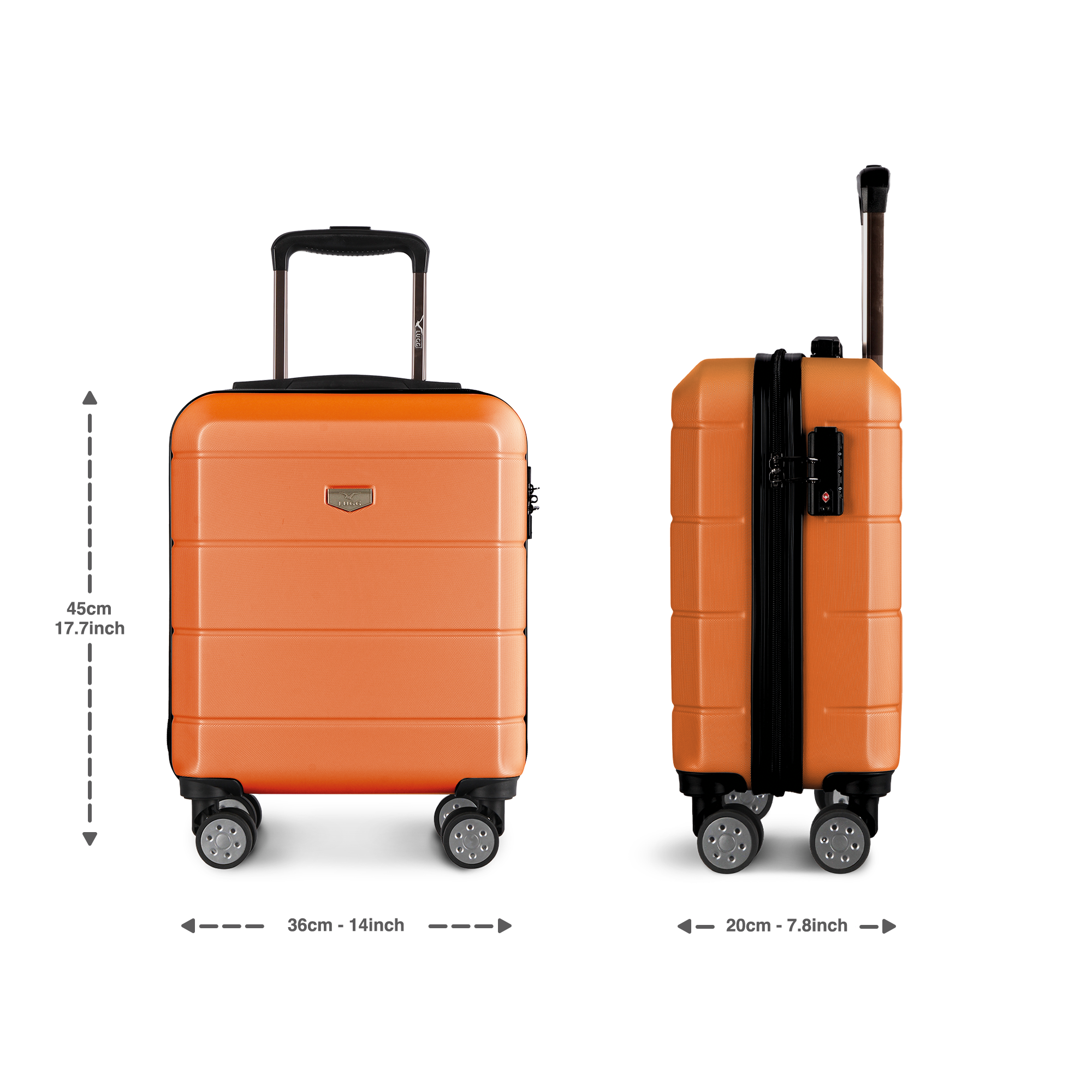 Jetset 15" Underseat Suitcase in Orange