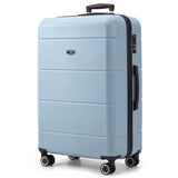 Slate Blue 32 inch hard shell suitcase, extra large check-in size with spinner wheels