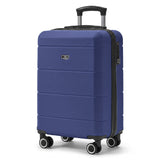 Midnight Blue 20" hard shell cabin suitcase, spinner wheels & TSA lock, LUGG Jetset cabin bag