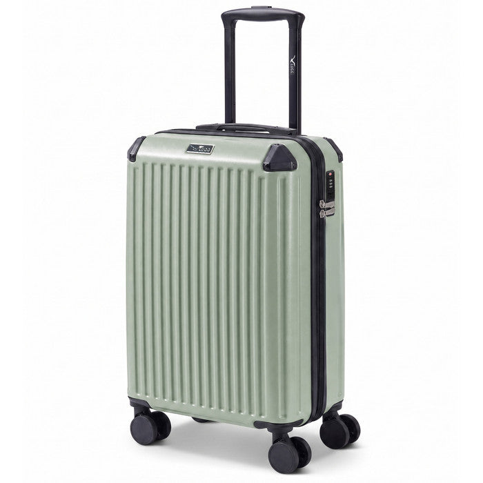 Sage Green Sky Rover 20-inch hard shell cabin suitcase with TSA lock and spinner wheels