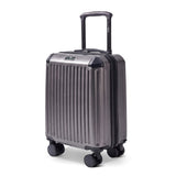 Gunmetal Sky Rover 15-inch hard shell cabin bag with spinner wheels, compact travel suitcase