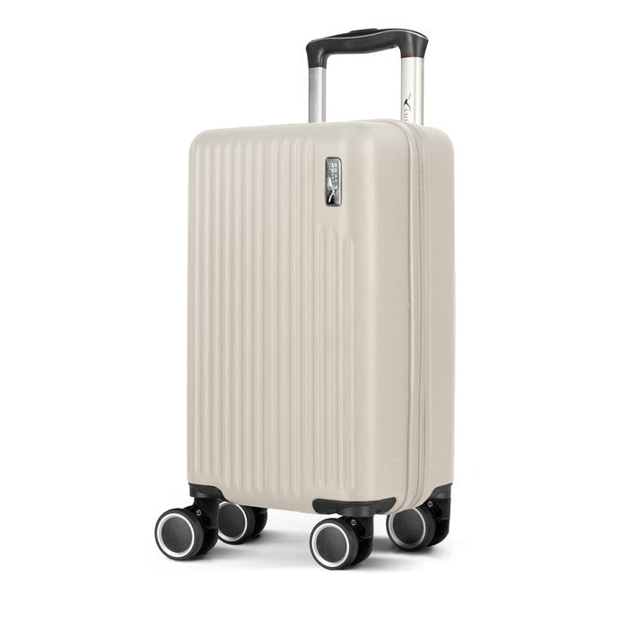 Vacay Stone 40cm hard shell underseat cabin bag, front view with spinner wheels