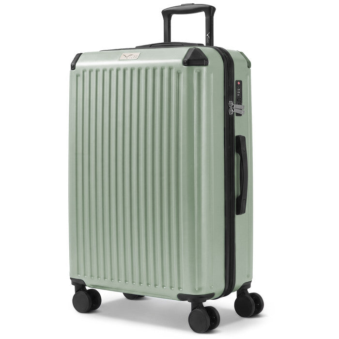 Lugg 28in Sky Rover large suitcase in Sage Green, hard shell hold luggage, 4 spinner wheels
