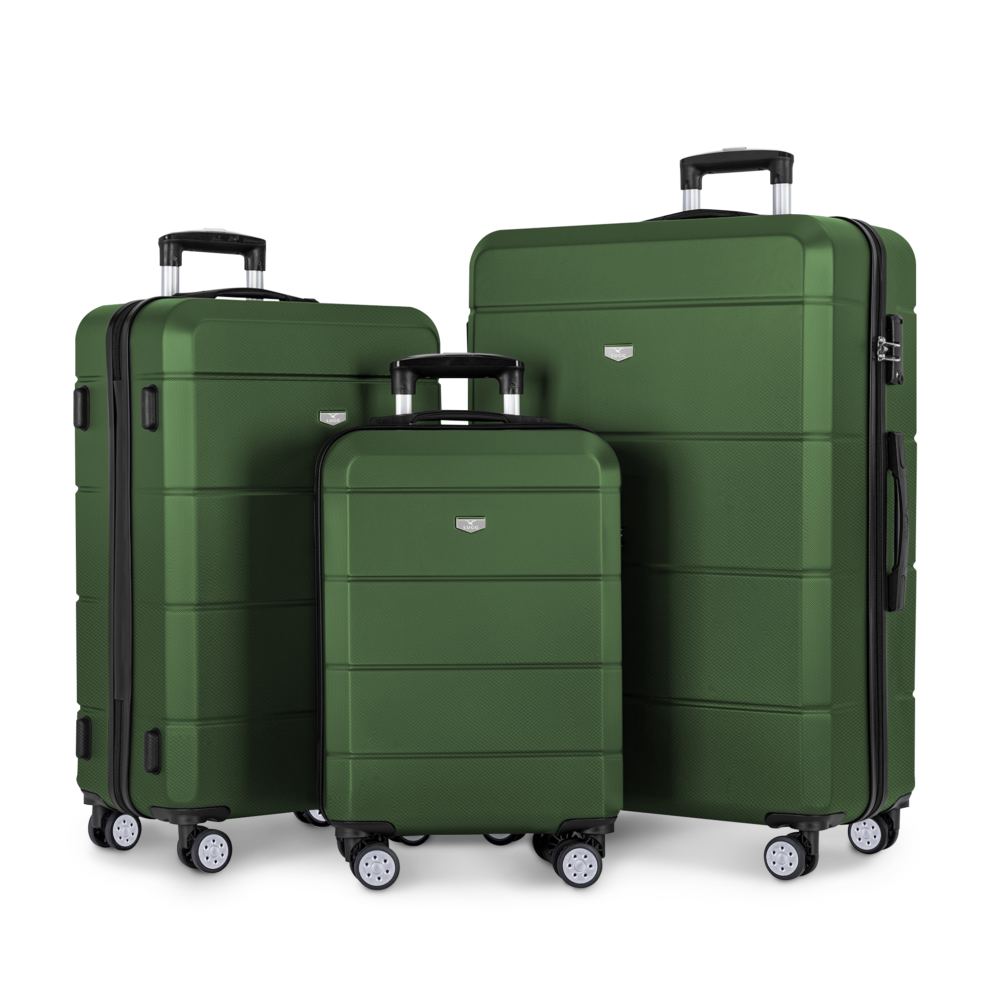 Jetset 3pc Suitcase Set in Army Green