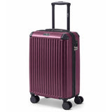 Oxblood Sky Rover 20-inch hard shell cabin suitcase with TSA lock and spinner wheels