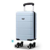 Slate Blue Jetset 40x30x20cm underseat cabin bag, hard shell case with detachable spinner wheels