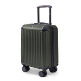 Army Green Sky Rover 15-inch hard shell cabin bag with spinner wheels, compact travel suitcase