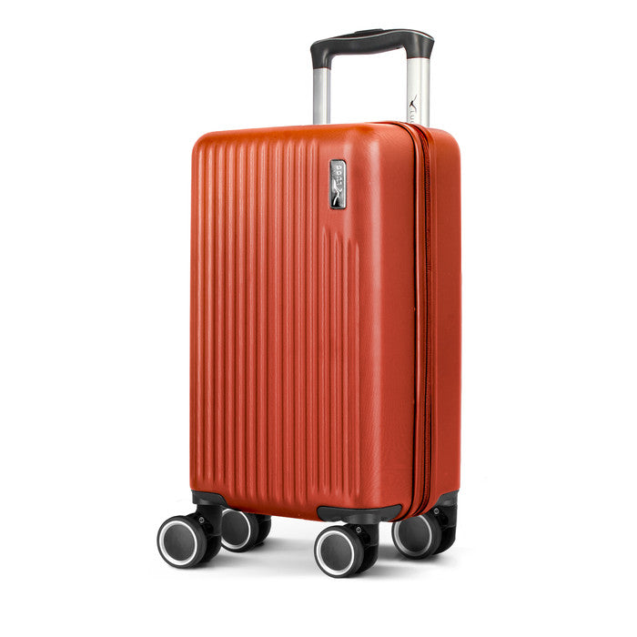 Vacay Terra Cotta 40cm hard shell underseat cabin bag, front view with spinner wheels