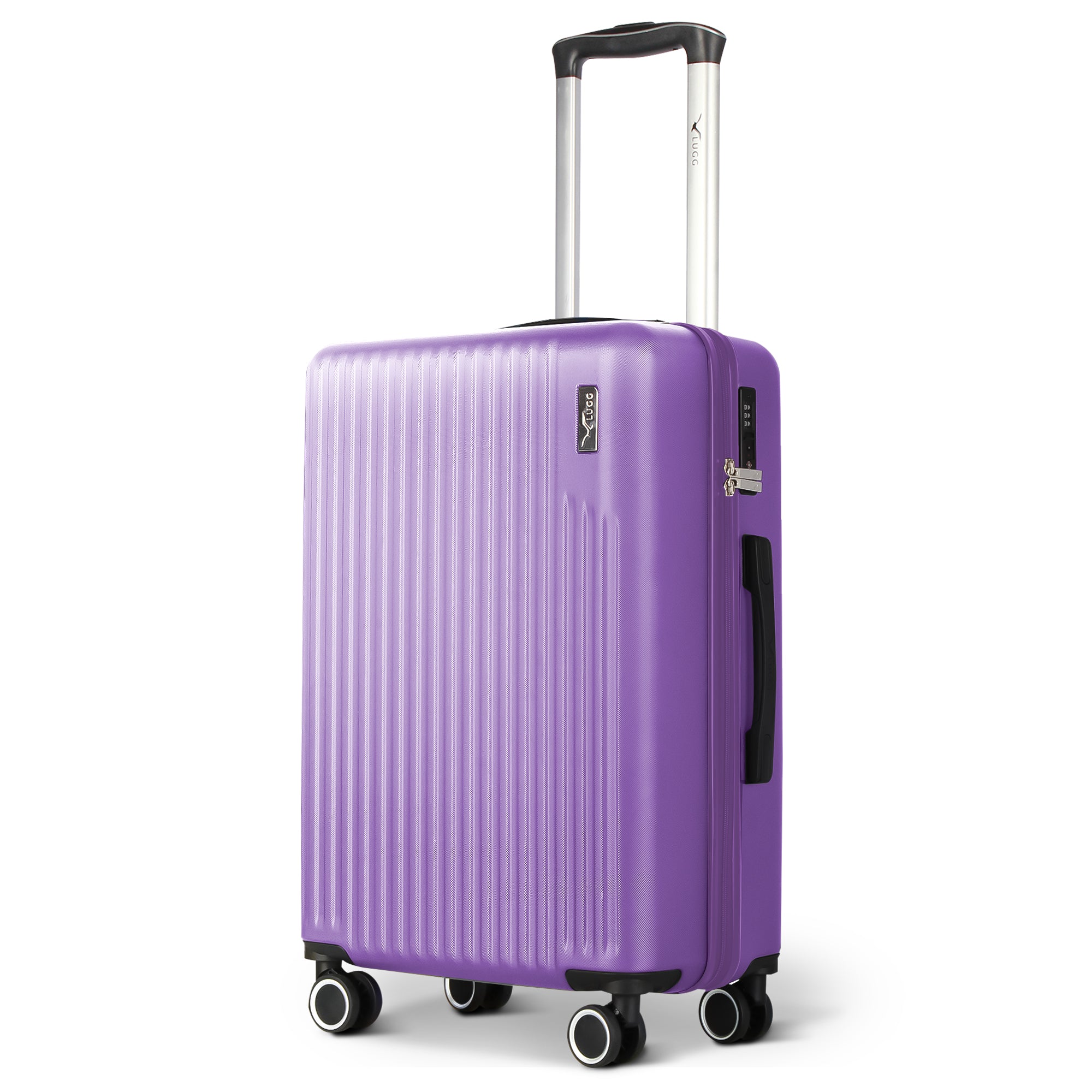 Vacay 20” Suitcase ABS Luggage with TSA Indent Lock, Aluminium Trolley Handle, 360° Spinner Wheels - Airline Compatible (55 x 35 x 23cm) - Lavender