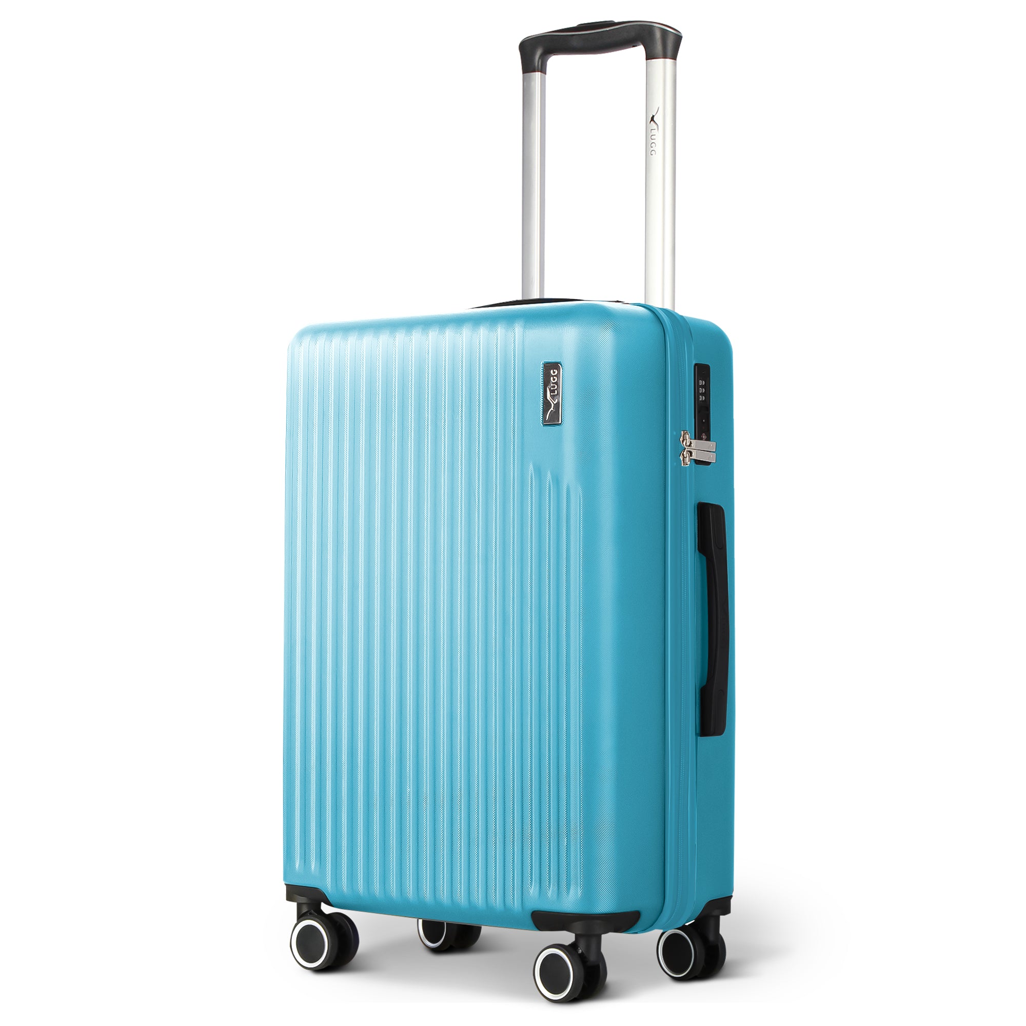 Vacay 20” Suitcase ABS Luggage with TSA Indent Lock, Aluminium Trolley Handle, 360° Spinner Wheels - Airline Compatible (55 x 35 x 23cm) - Light Blue