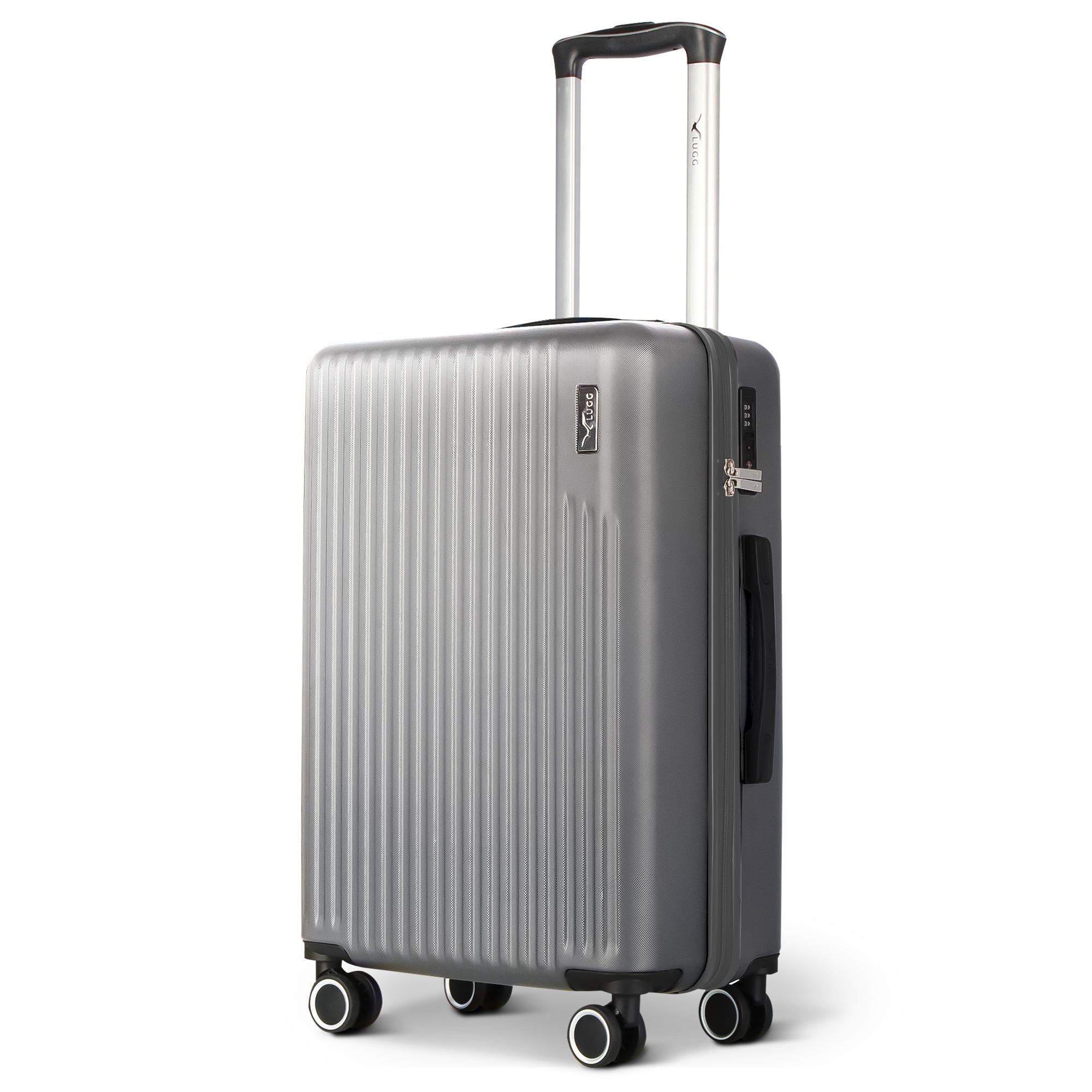 Vacay 20” Suitcase ABS Luggage with TSA Indent Lock, Aluminium Trolley Handle, 360° Spinner Wheels - Airline Compatible (55 x 35 x 23cm) - Raven